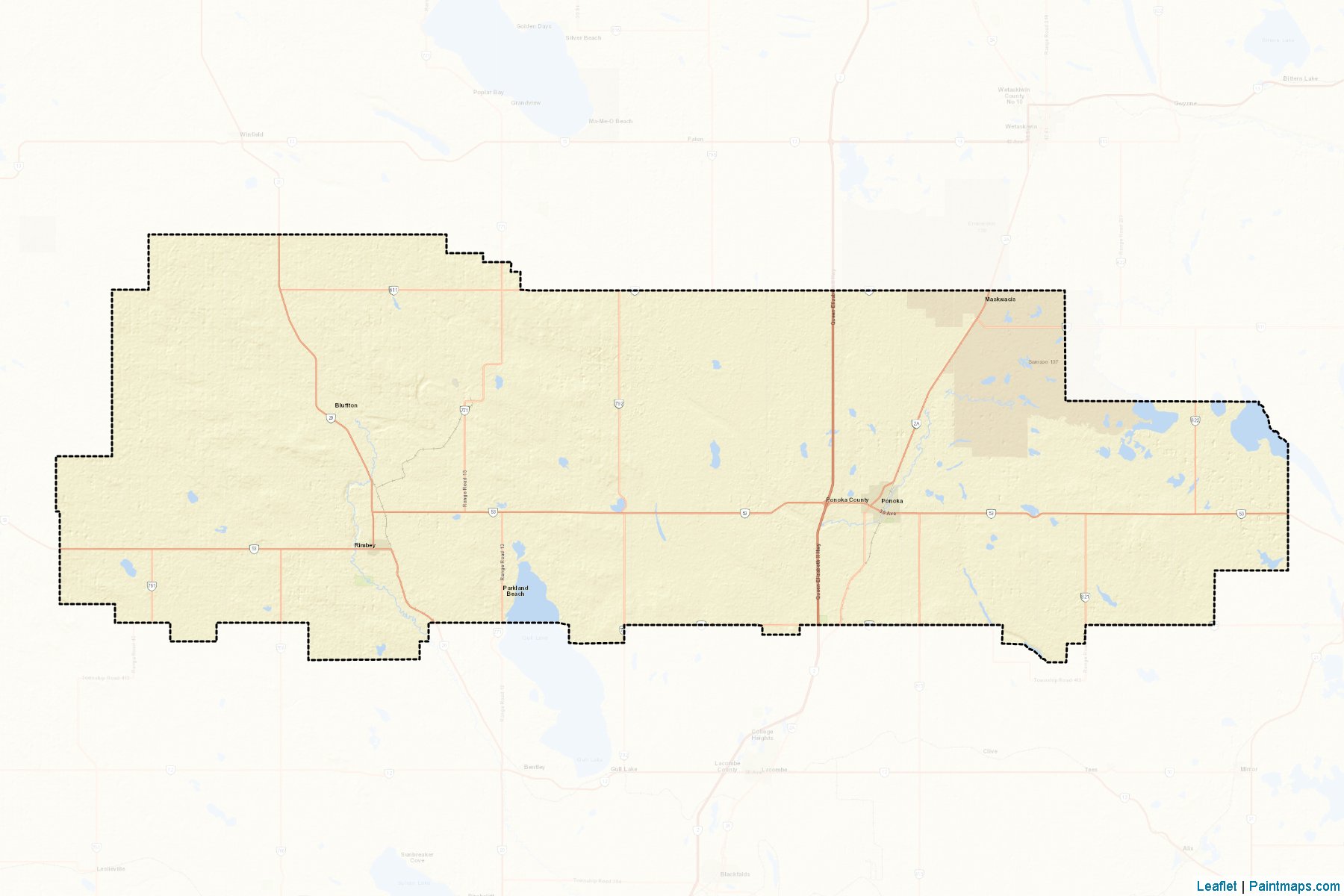 Ponoka (Alberta) Map Cropping Samples-2