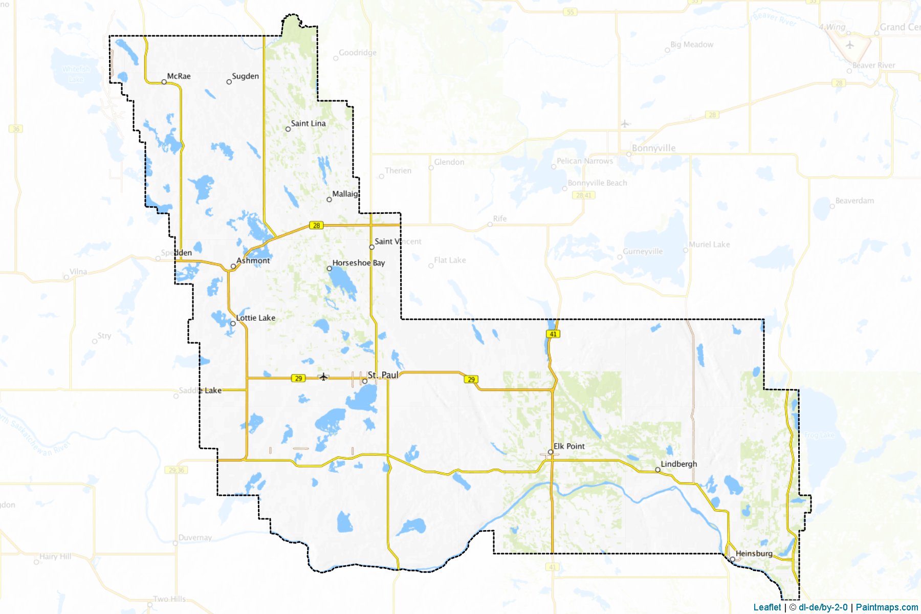 St. Paul No. 19 (Alberta) Map Cropping Samples-1