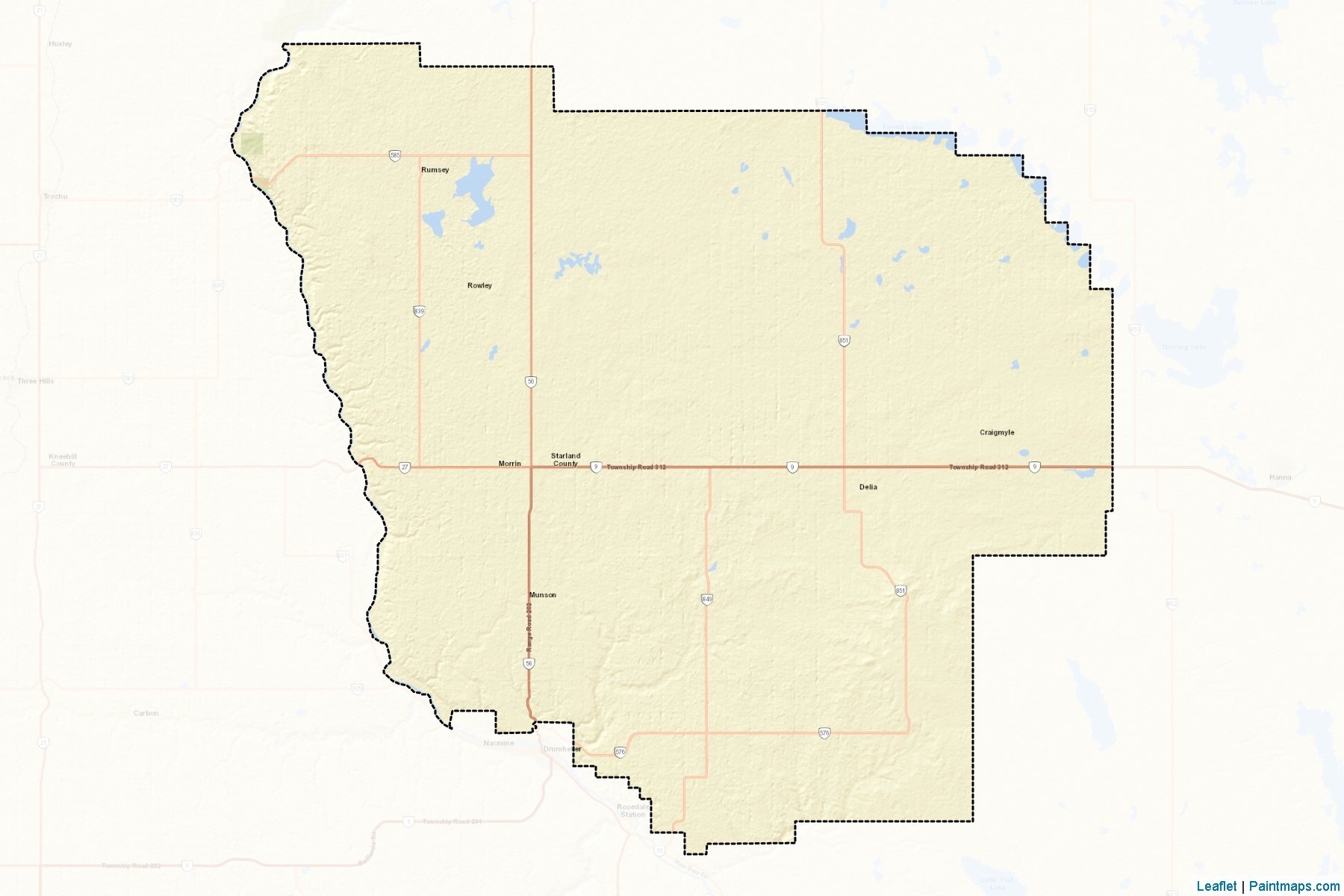 Muestras de recorte de mapas Starland (Alberta)-2