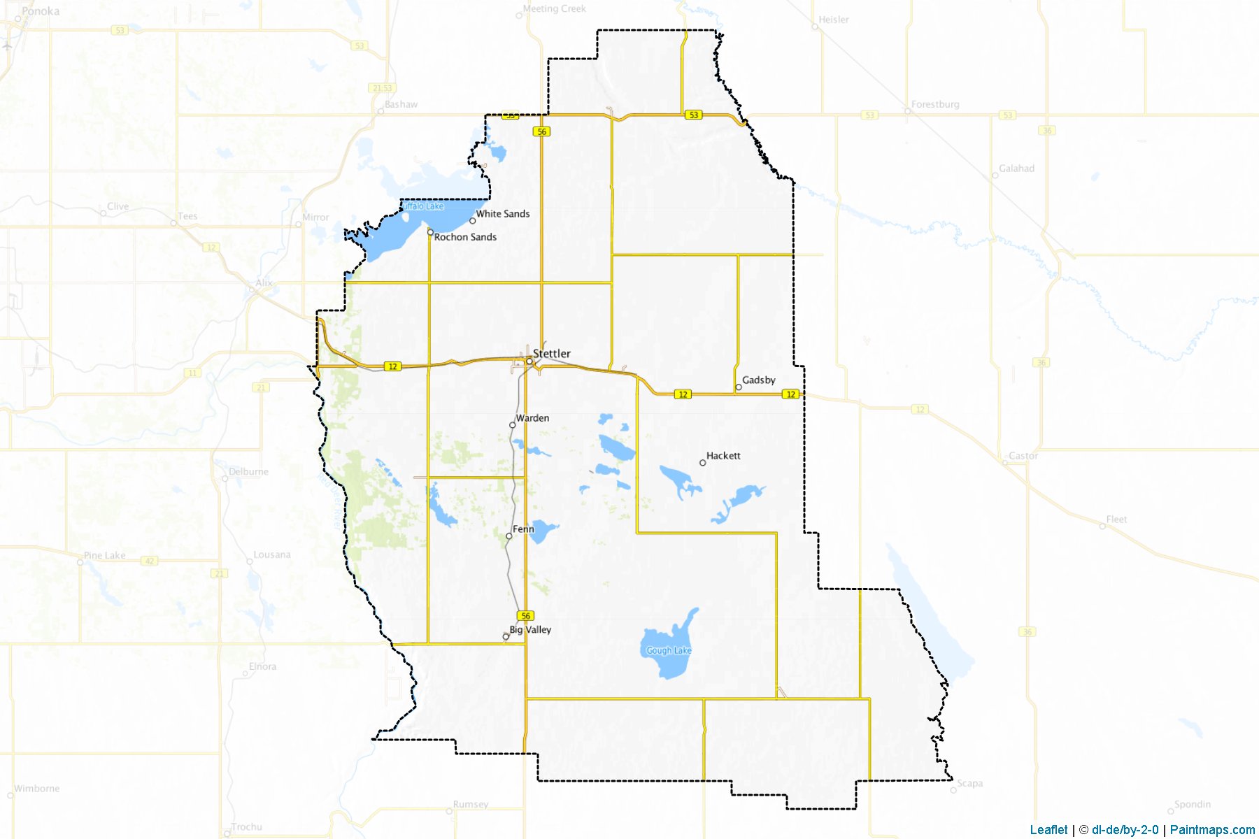 Muestras de recorte de mapas Stettler No. 6 (Alberta)-1