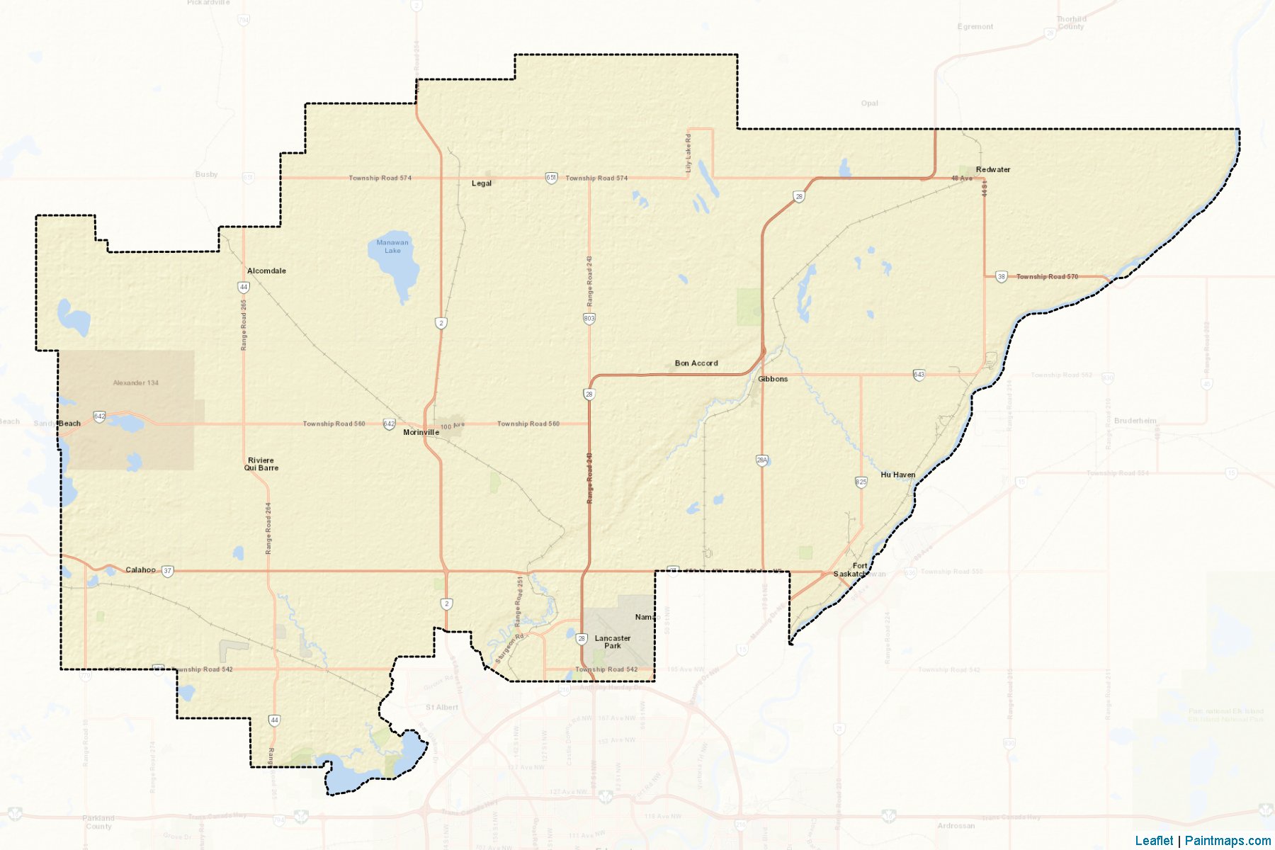 Muestras de recorte de mapas Sturgeon (Alberta)-2