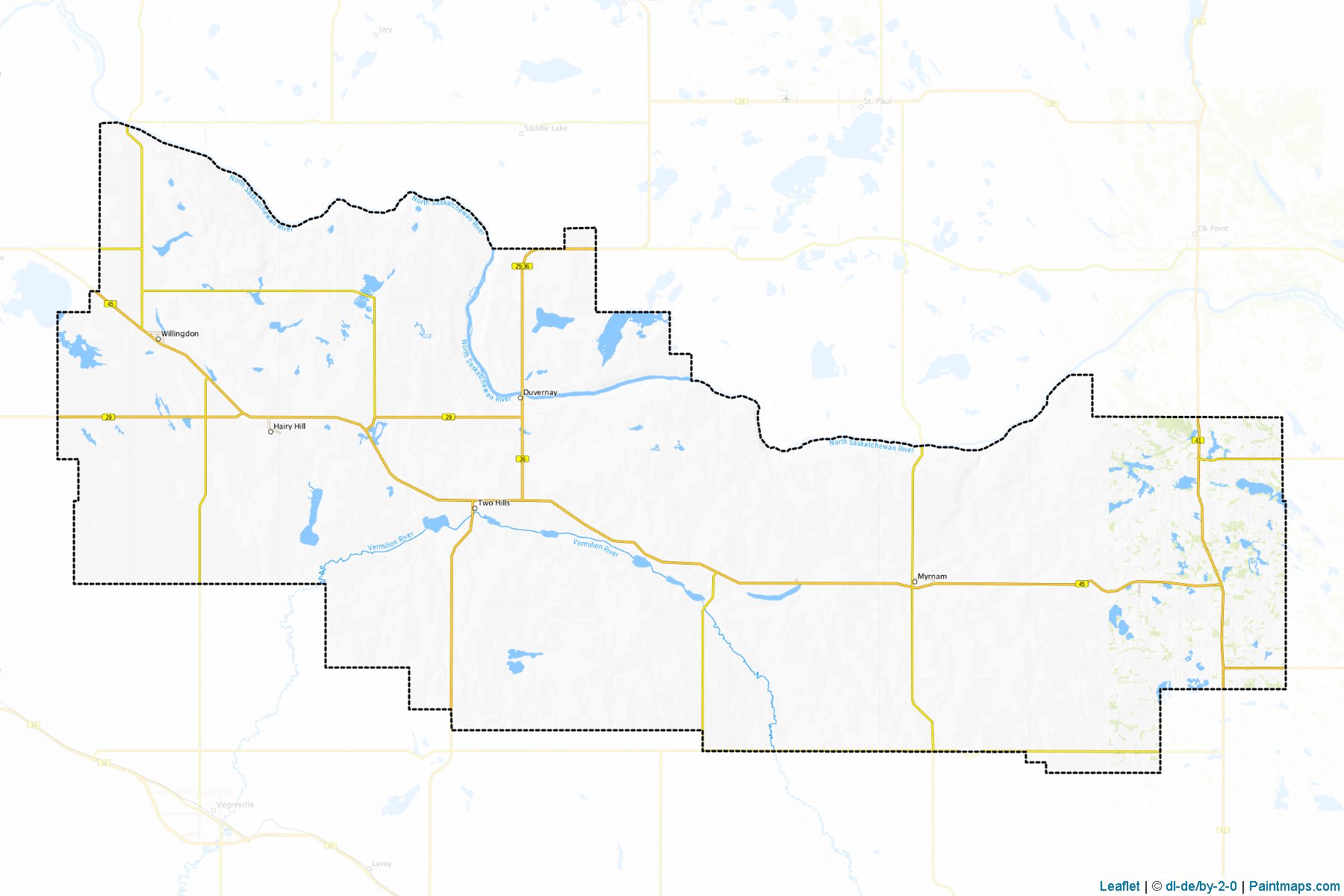 Two Hills No. 21 (Alberta) Map Cropping Samples-1