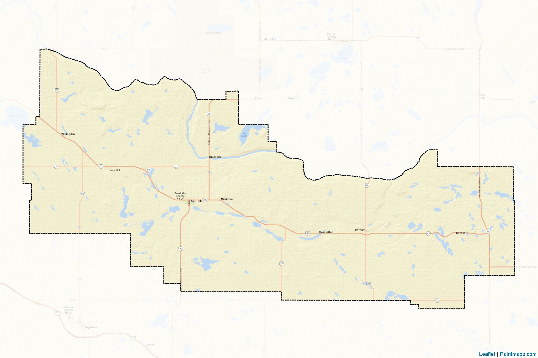 Two Hills No. 21 (Alberta) Map Cropping Samples-2