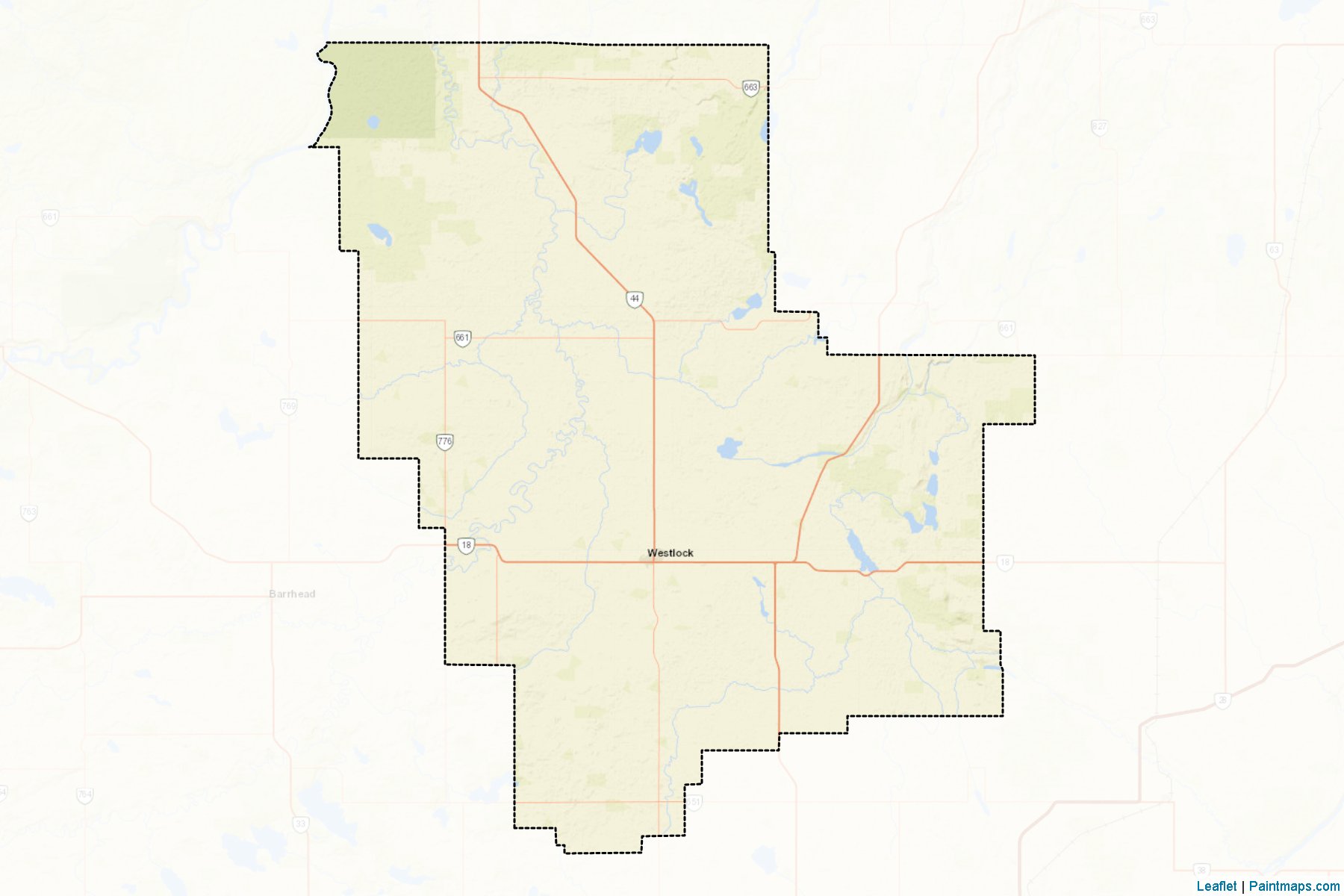 Muestras de recorte de mapas Westlock (Alberta)-2