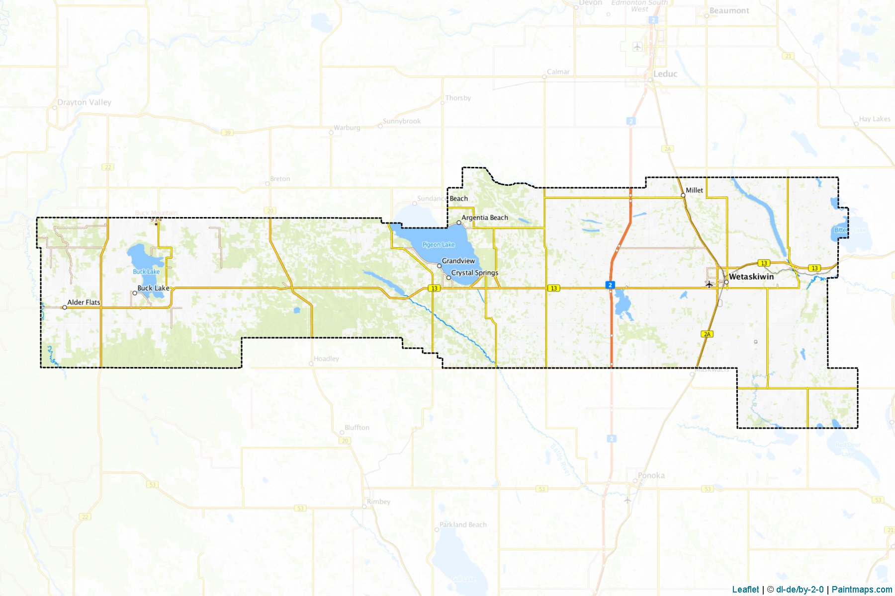 Wetaskiwin No. 10 (Alberta) Map Cropping Samples-1