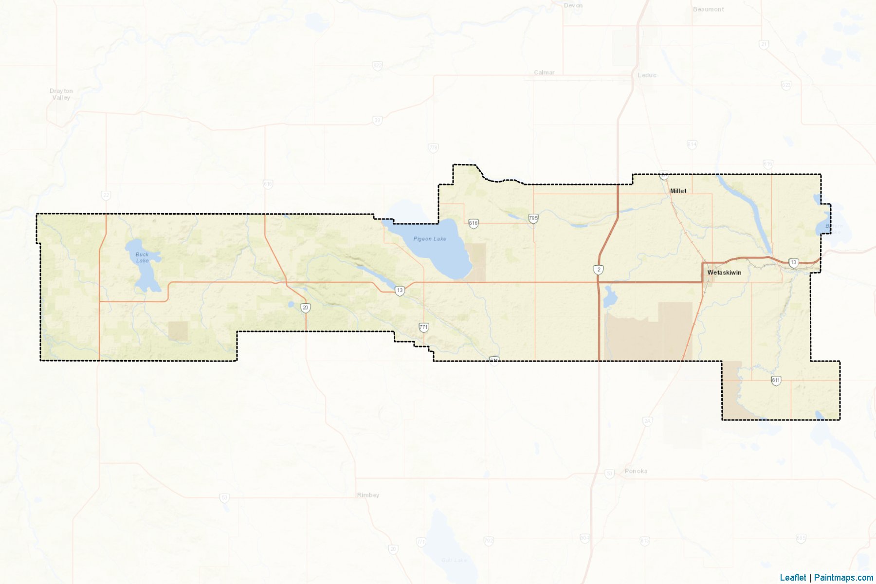 Wetaskiwin No. 10 (Alberta) Map Cropping Samples-2