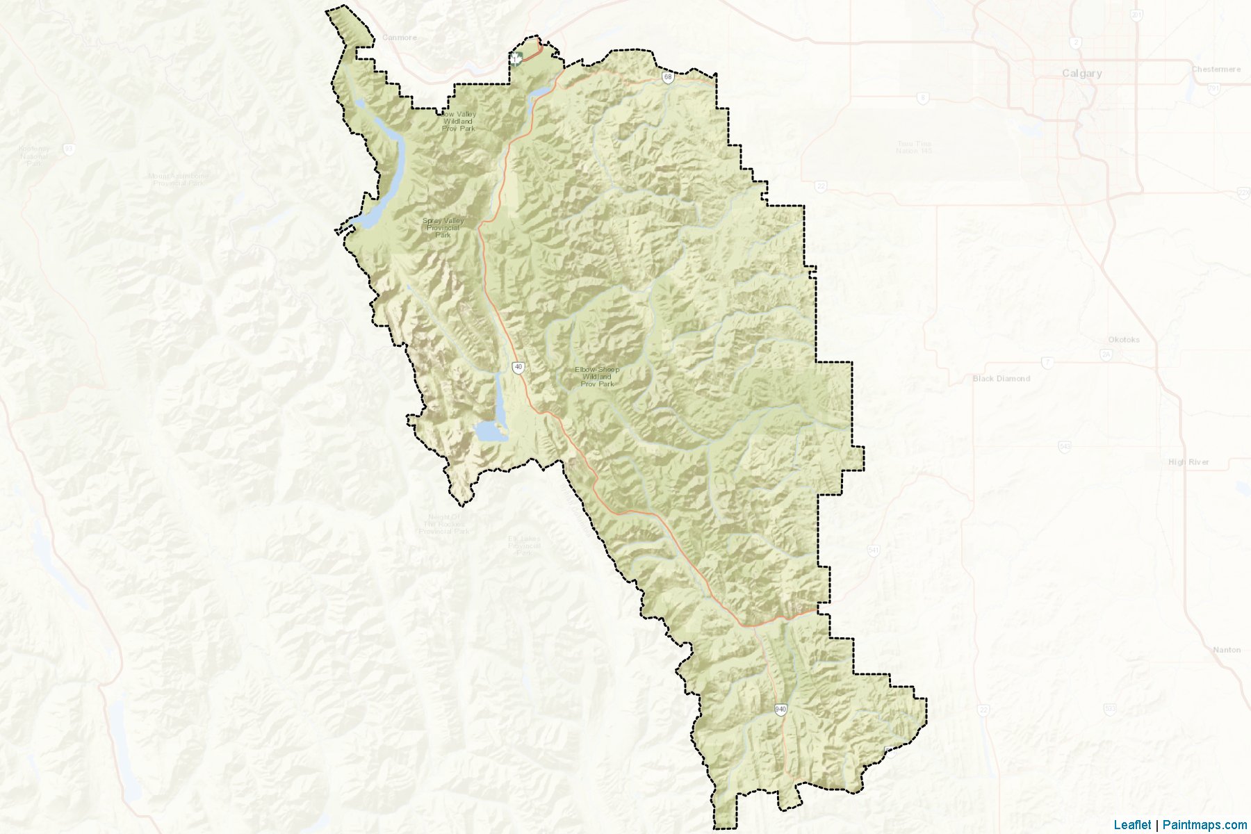 Kananaskis (Alberta) Map Cropping Samples-2