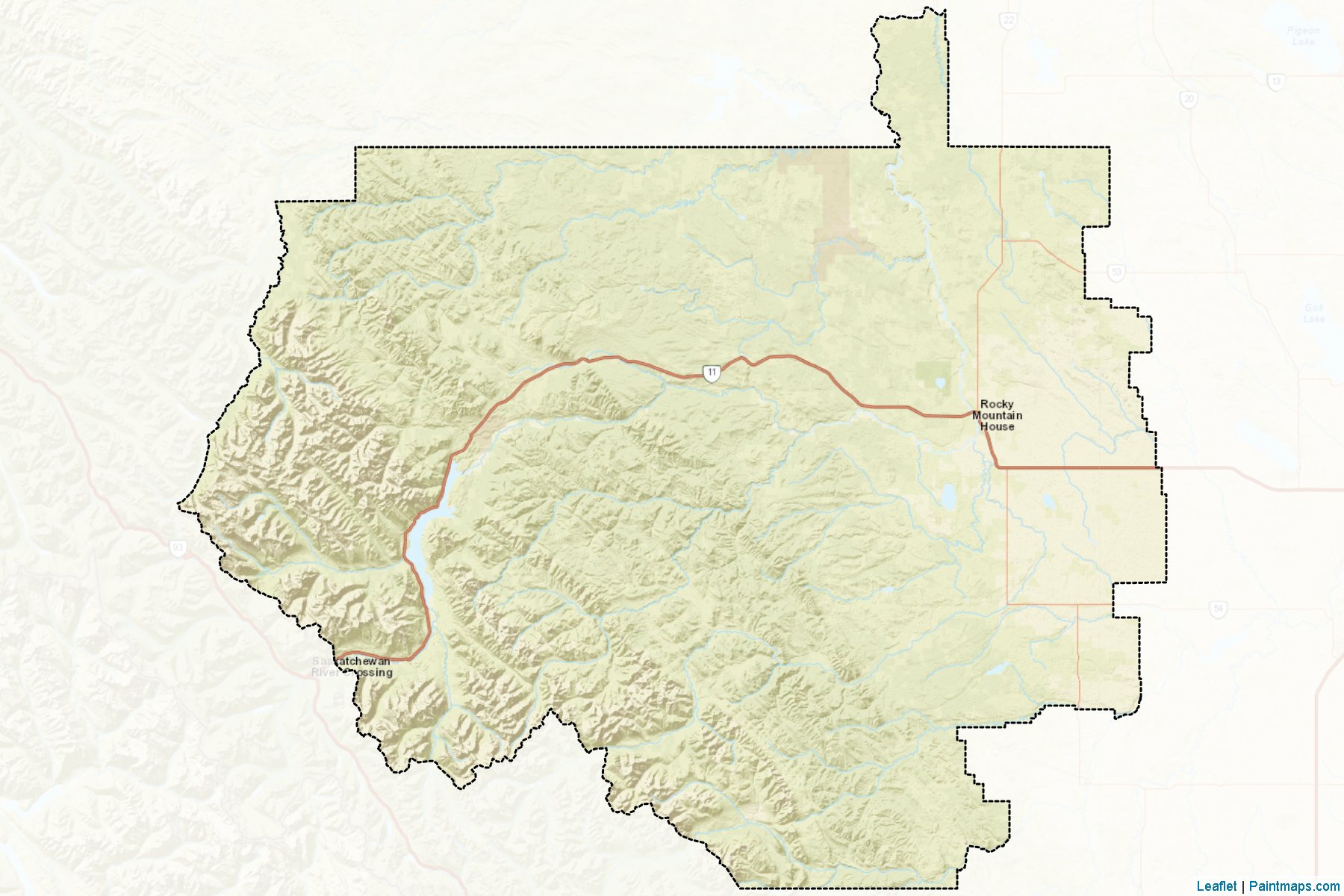 Muestras de recorte de mapas Clearwater (Alberta)-2