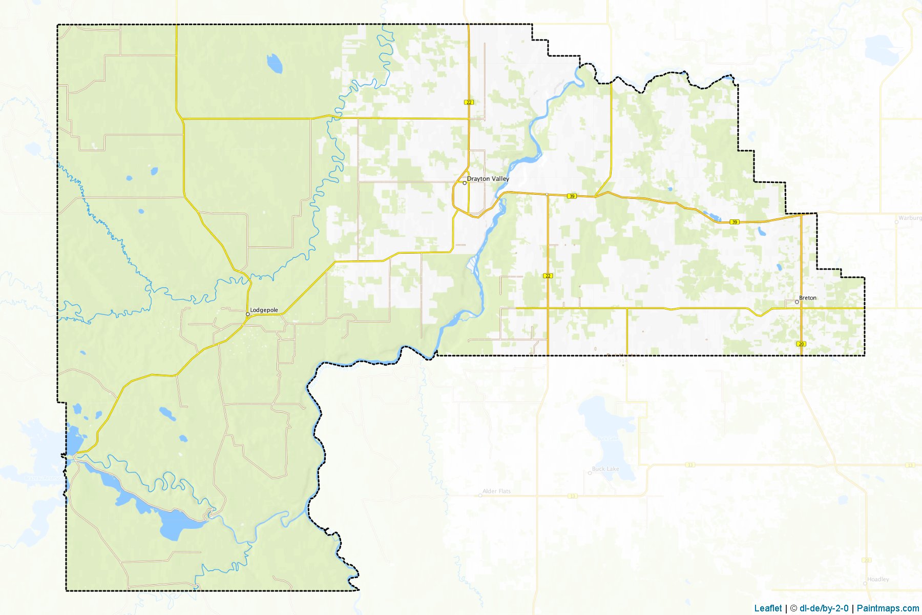 Brazeau (Alberta) Haritası Örnekleri-1