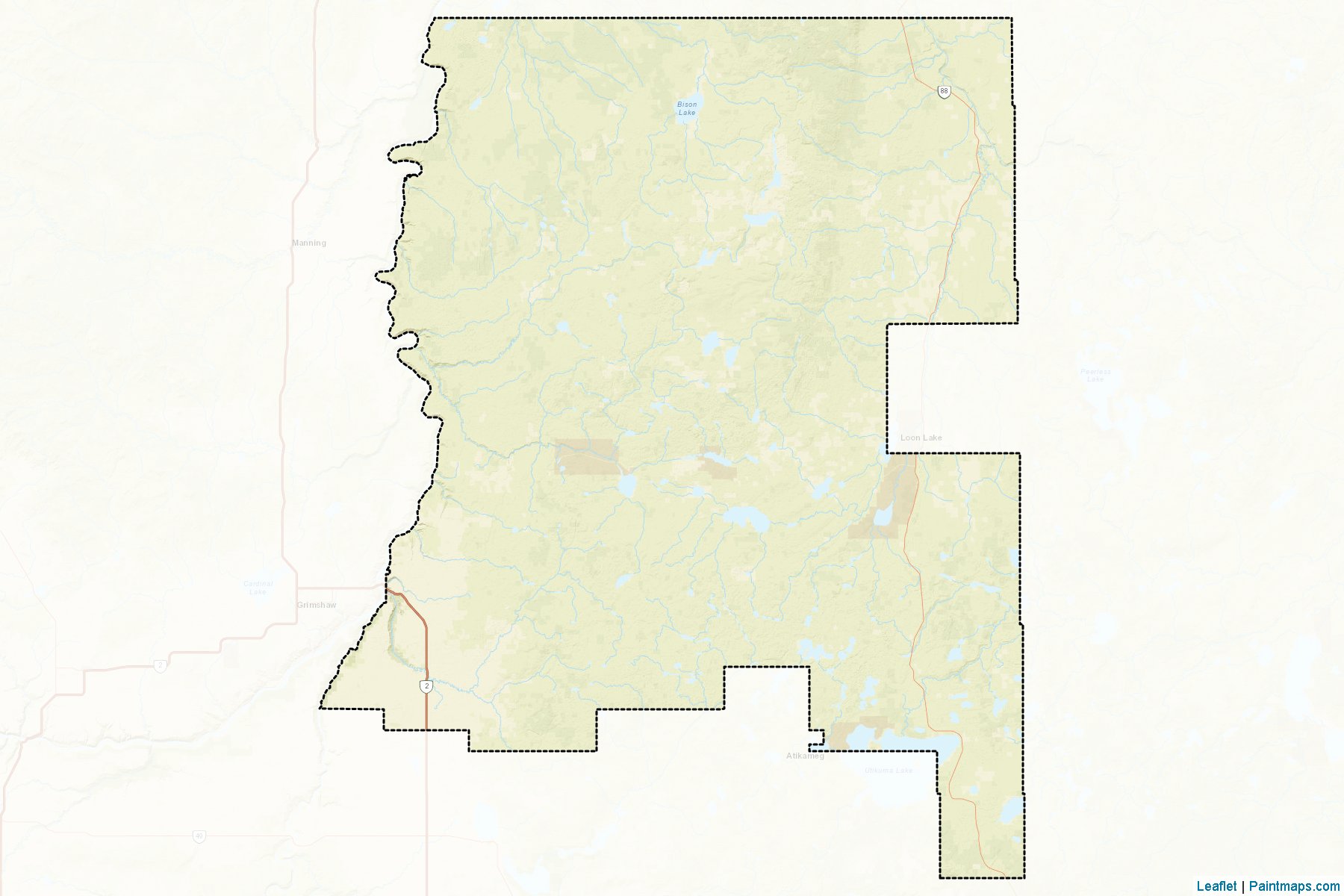 Muestras de recorte de mapas Northern Sunrise (Alberta)-2