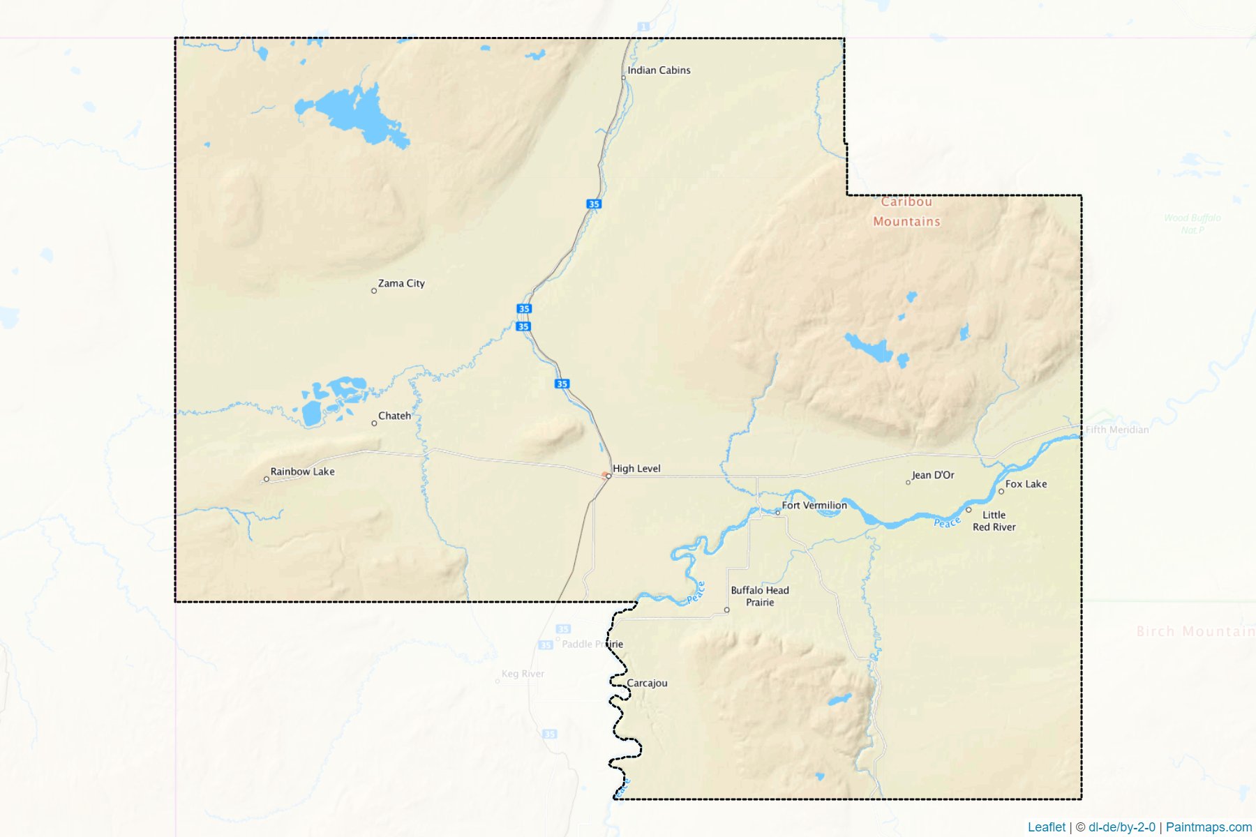 Mackenzie (Alberta) Haritası Örnekleri-1