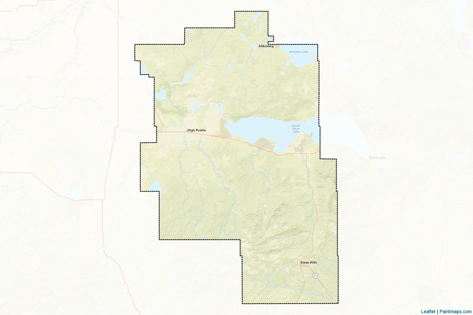 Muestras de recorte de mapas Big Lakes (Alberta)-2