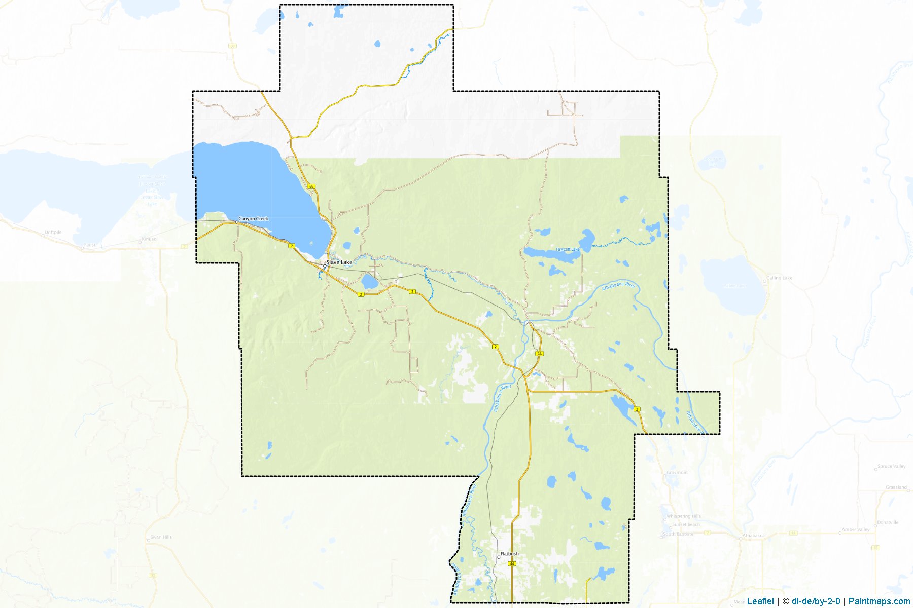 Lesser Slave River No. 124 (Alberta) Map Cropping Samples-1