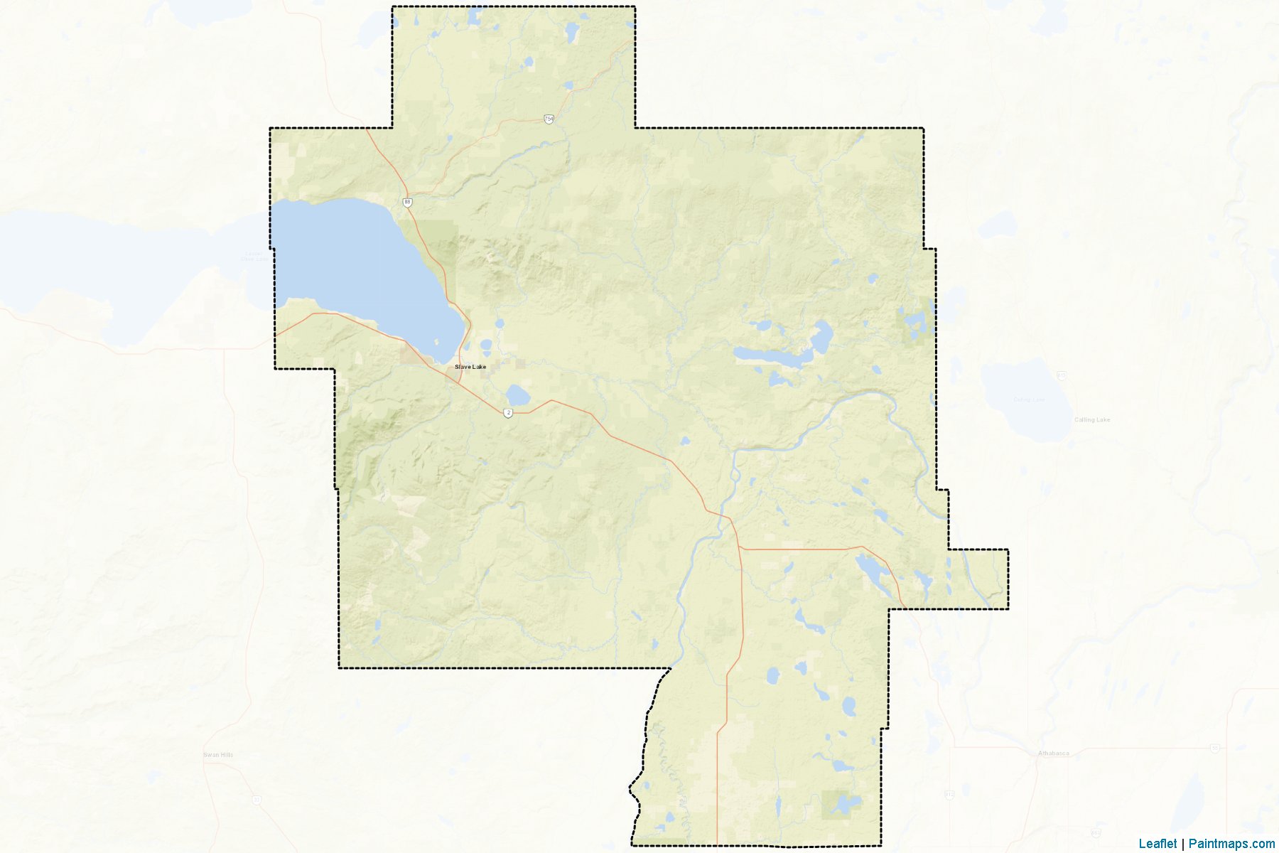 Lesser Slave River No. 124 (Alberta) Map Cropping Samples-2