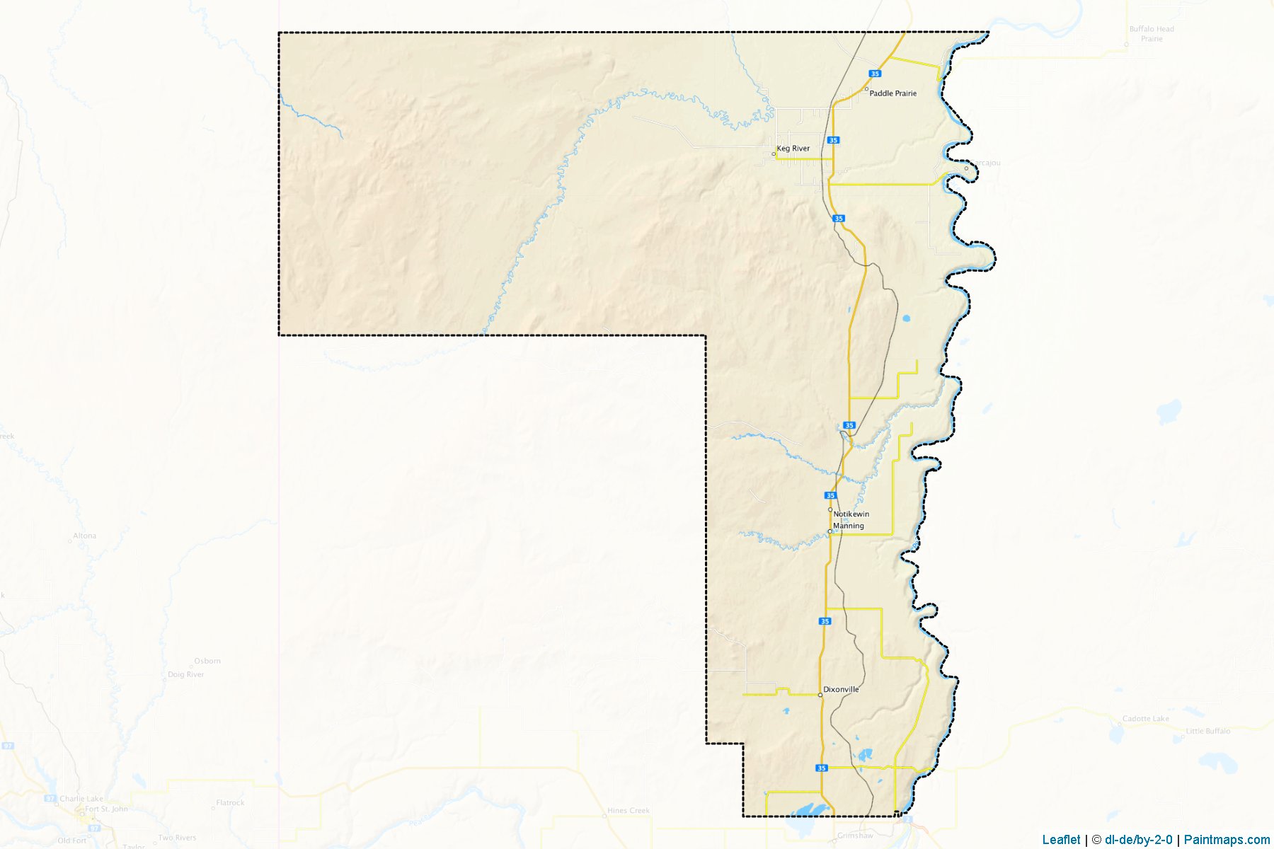 Muestras de recorte de mapas Northern Lights (Alberta)-1