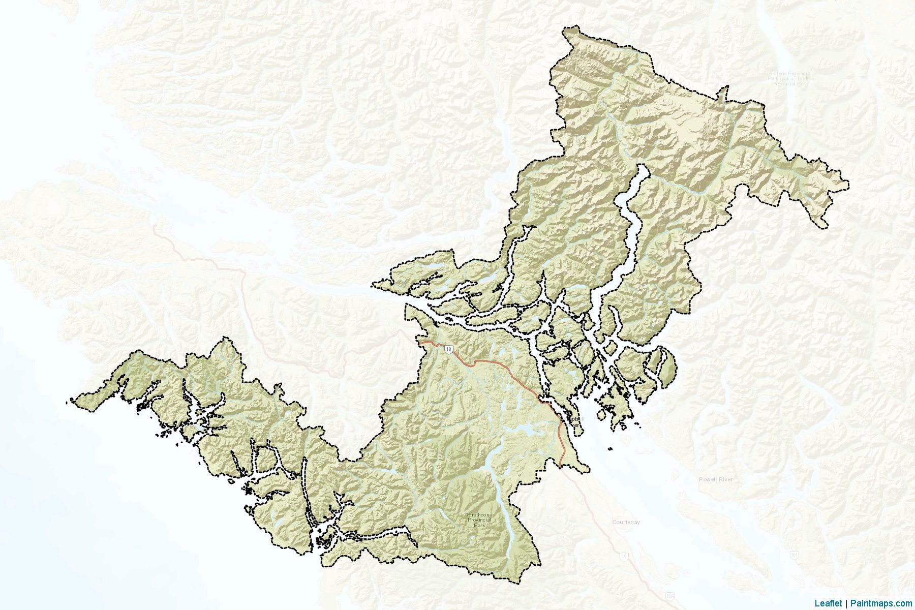 Muestras de recorte de mapas Strathcona (British Columbia)-2