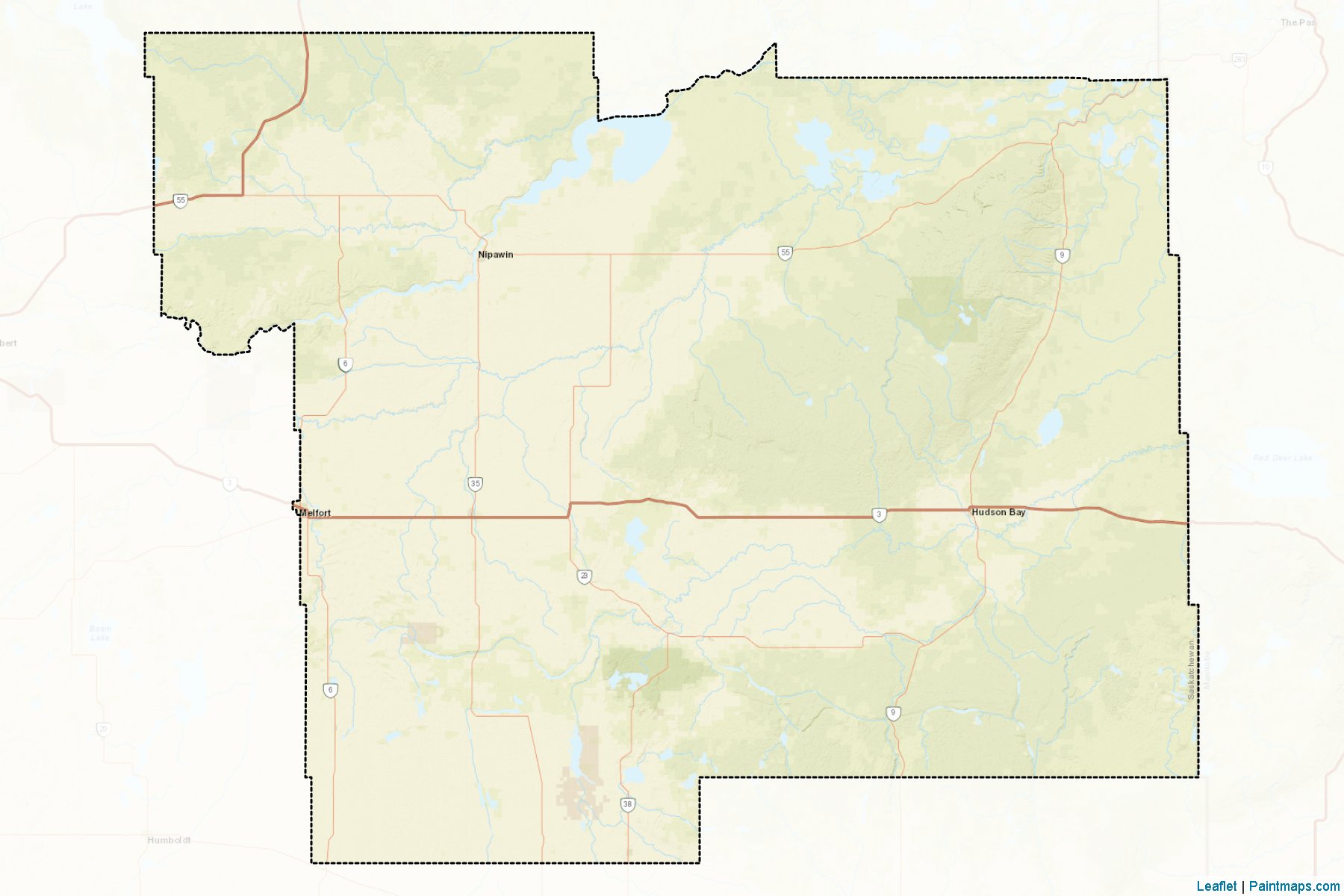 Division No. 14 (Saskatchewan) Haritası Örnekleri-2