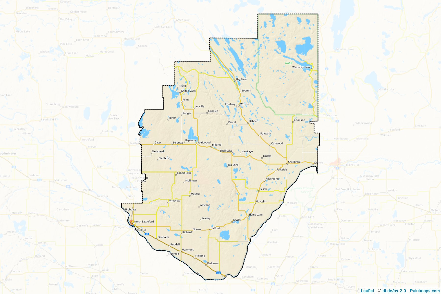 Division No. 16 (Saskatchewan) Map Cropping Samples-1