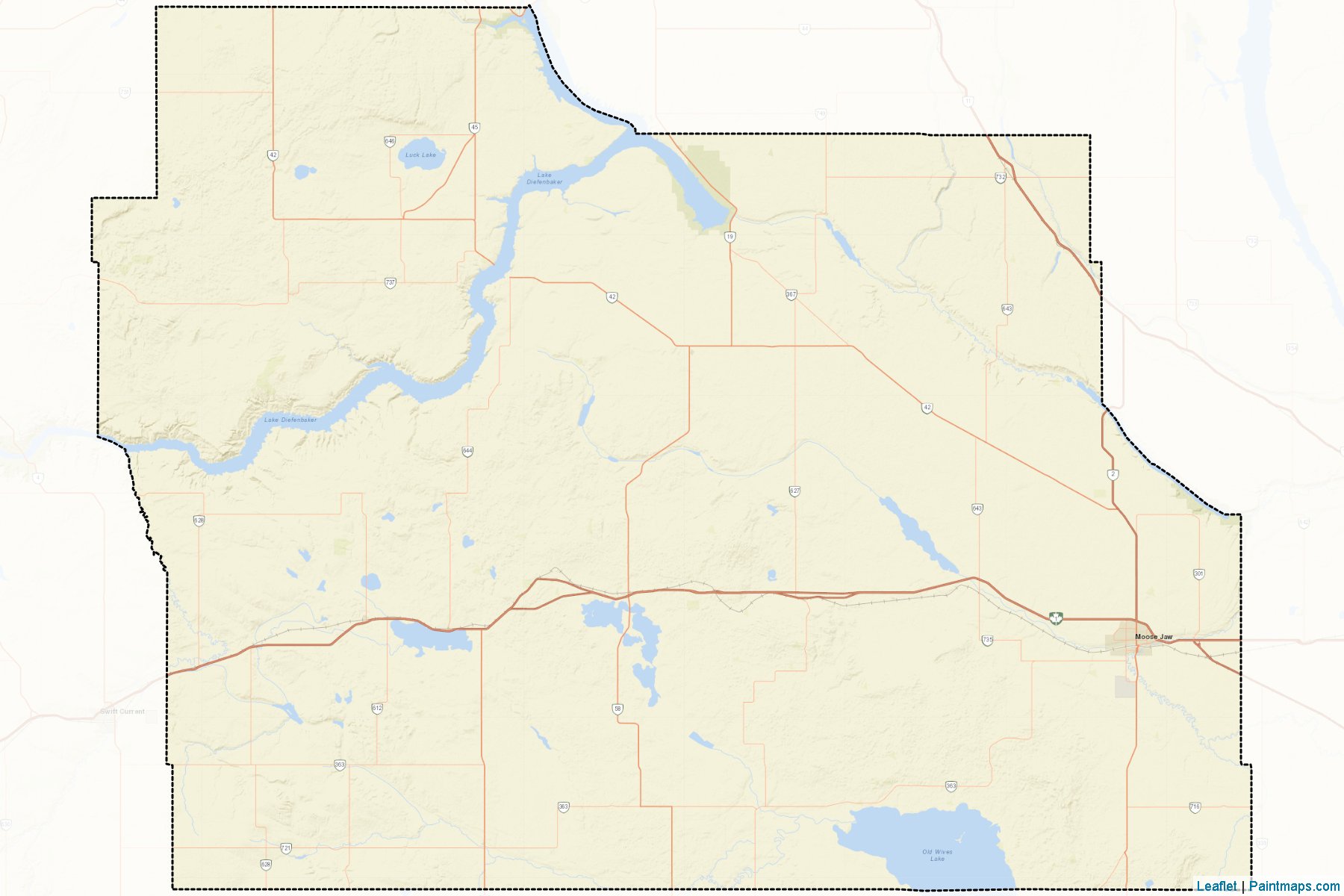 Muestras de recorte de mapas Division No. 7 (Saskatchewan)-2