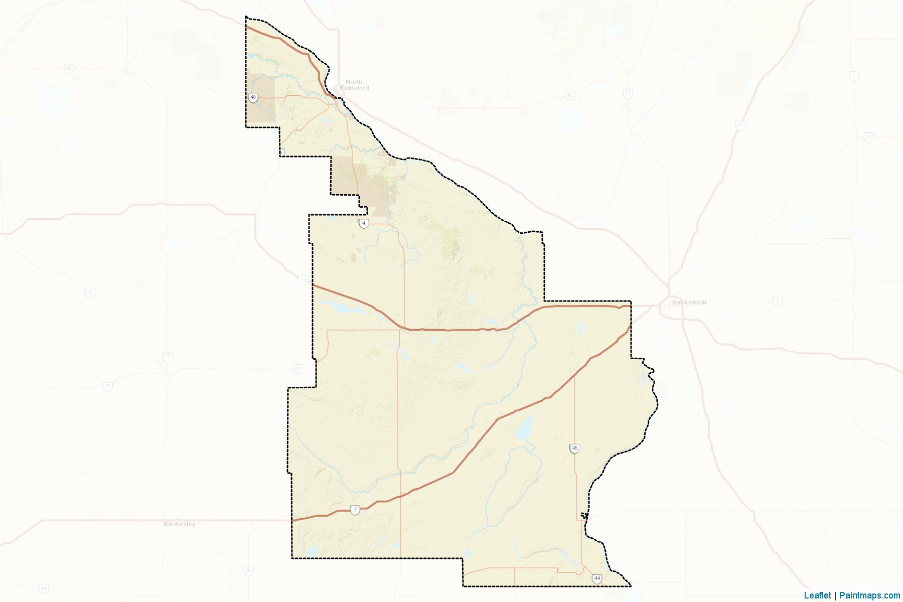 Muestras de recorte de mapas Division No. 12 (Saskatchewan)-2