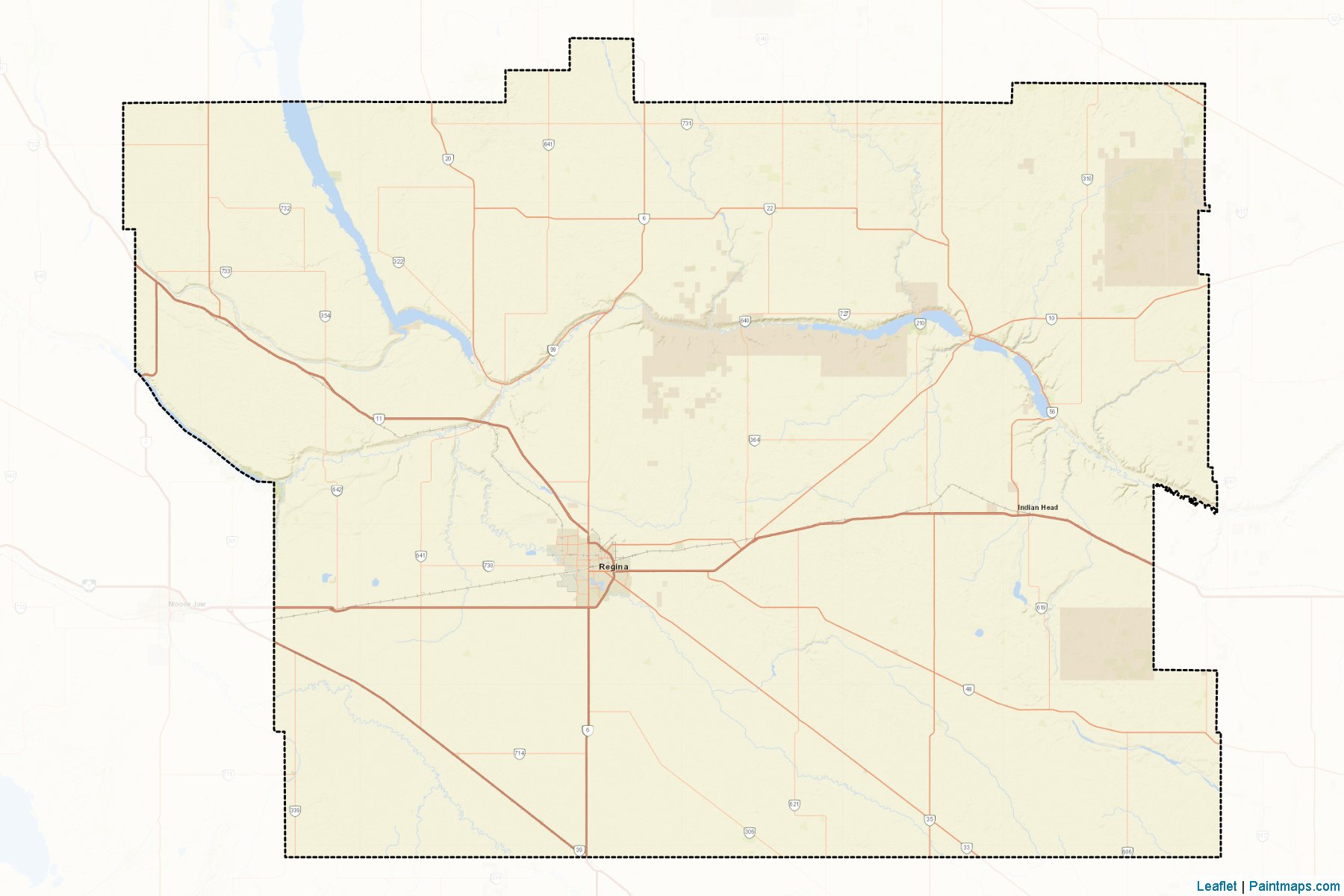 Muestras de recorte de mapas Division No. 6 (Saskatchewan)-2