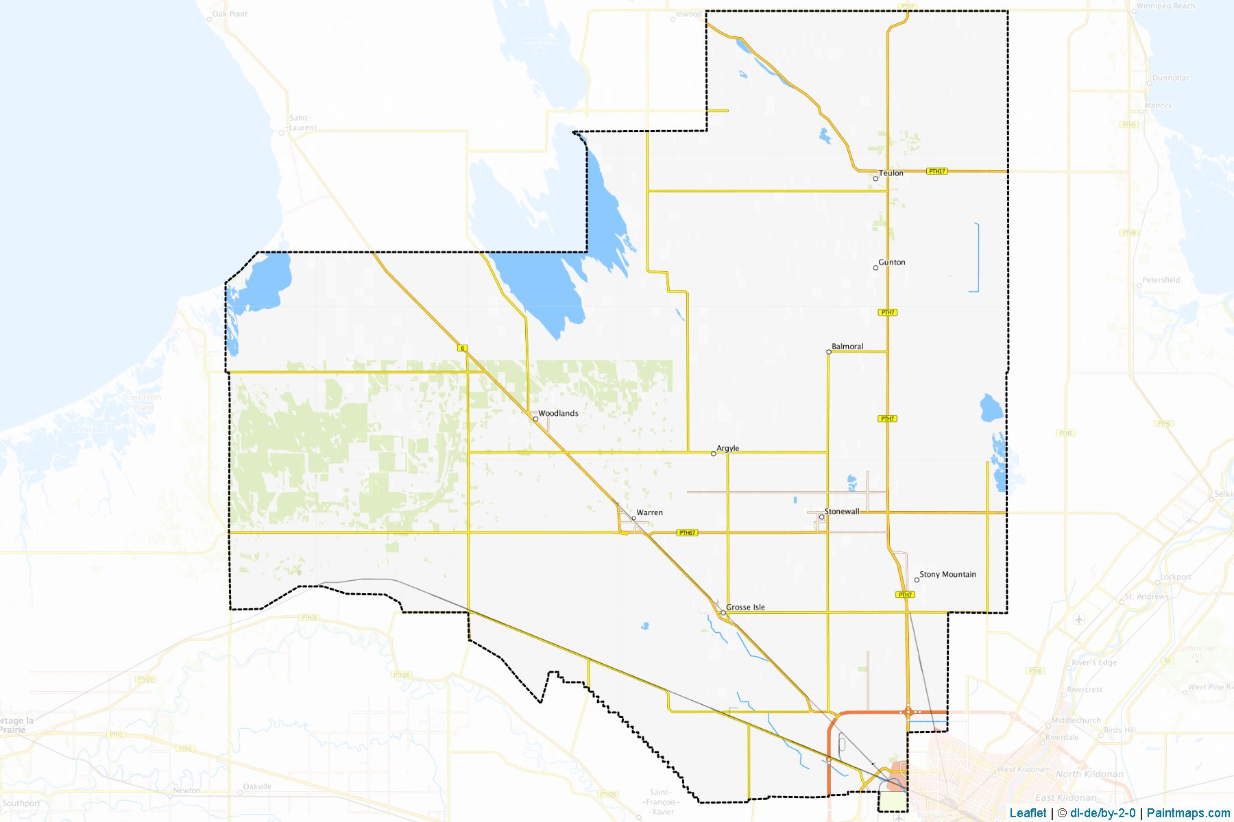 Division No. 14 (Manitoba) Haritası Örnekleri-1