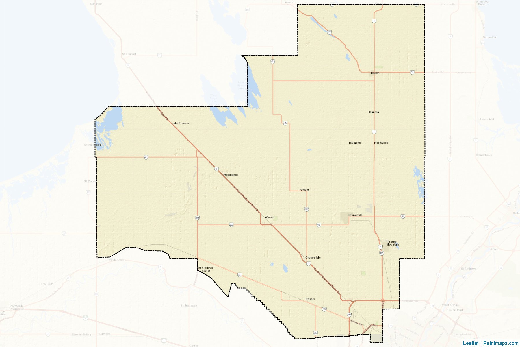 Division No. 14 (Manitoba) Haritası Örnekleri-2