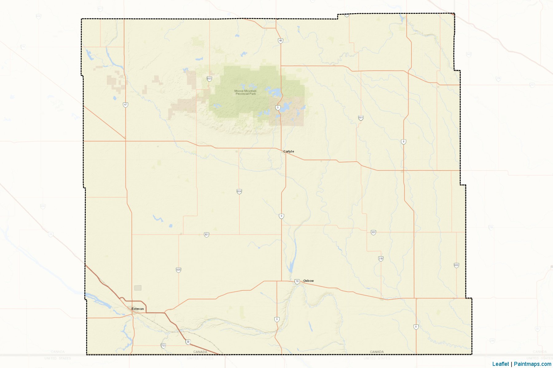 Division No. 1 (Saskatchewan) Haritası Örnekleri-2