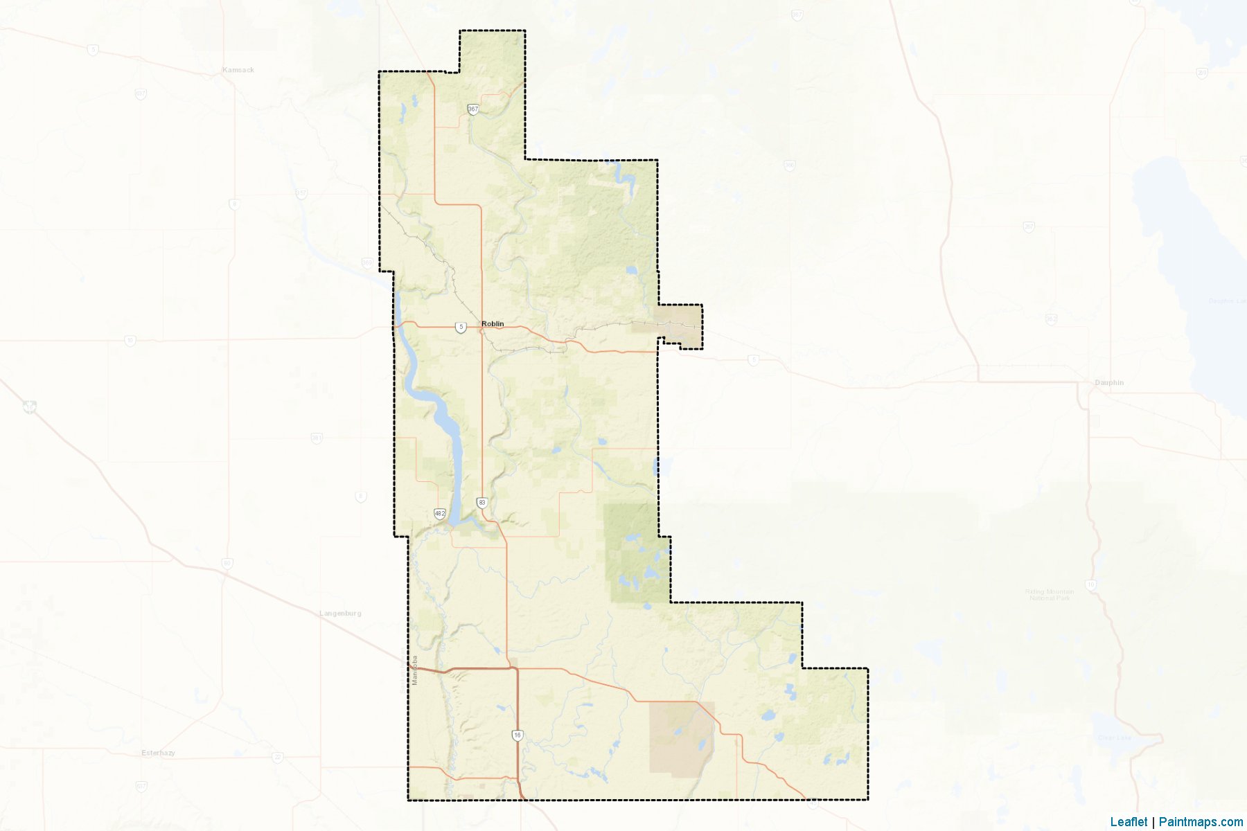 Division No. 16 (Manitoba) Haritası Örnekleri-2