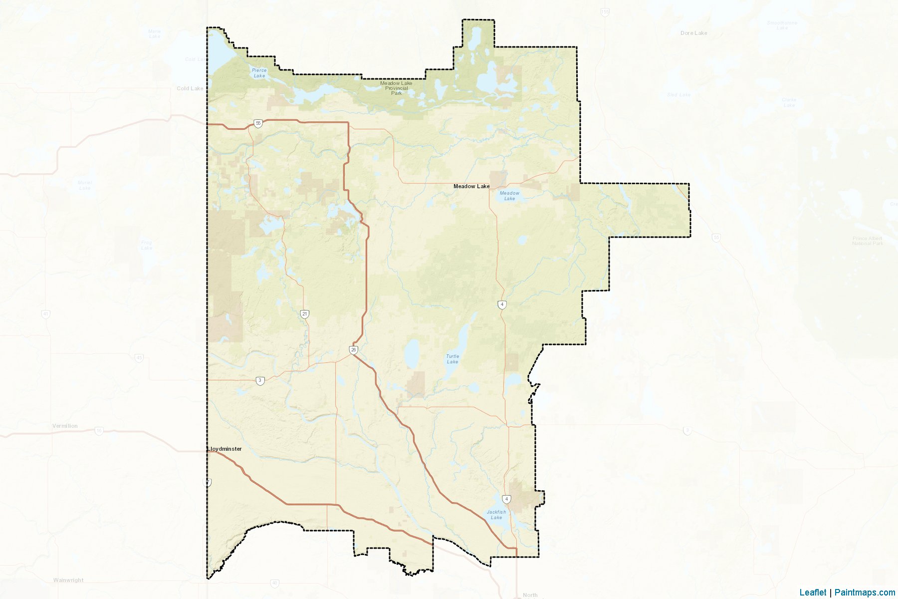 Muestras de recorte de mapas Division No. 17 (Saskatchewan)-2