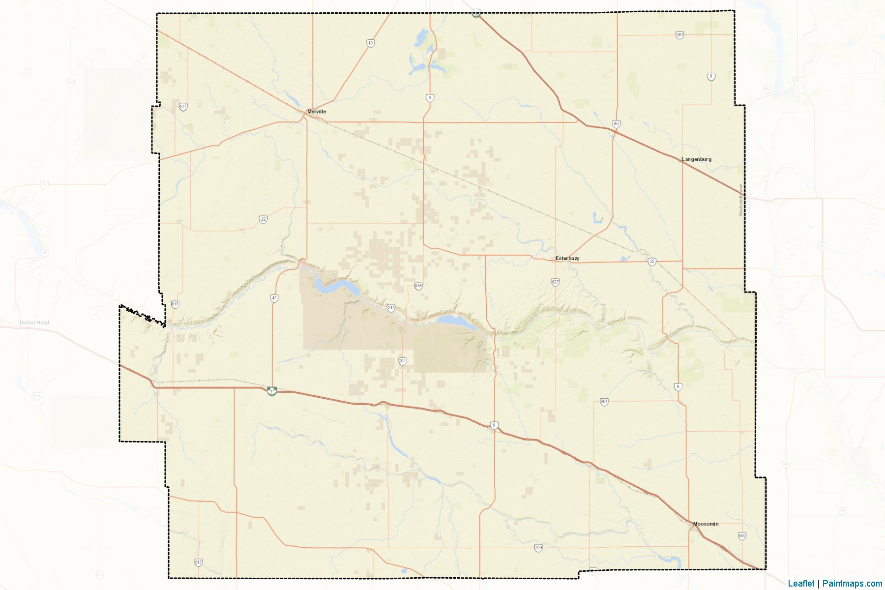 Division No. 5 (Saskatchewan) Haritası Örnekleri-2