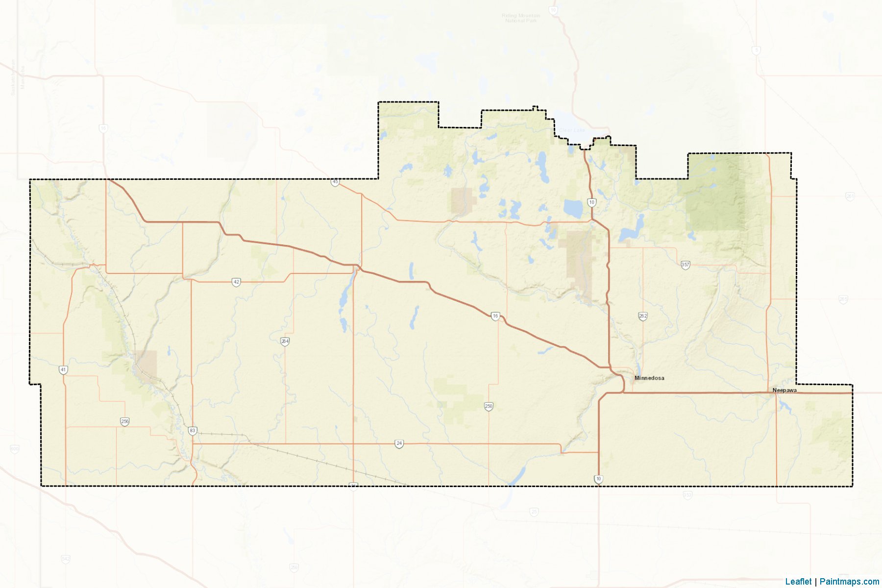 Muestras de recorte de mapas Division No. 15 (Manitoba)-2