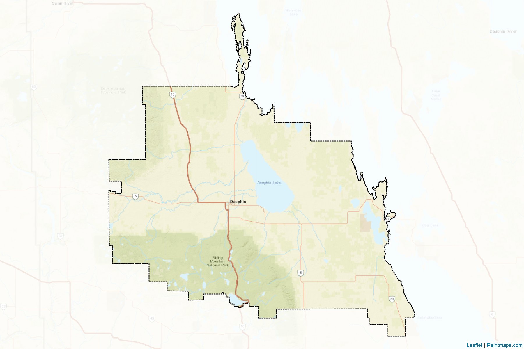 Muestras de recorte de mapas Division No. 17 (Manitoba)-2