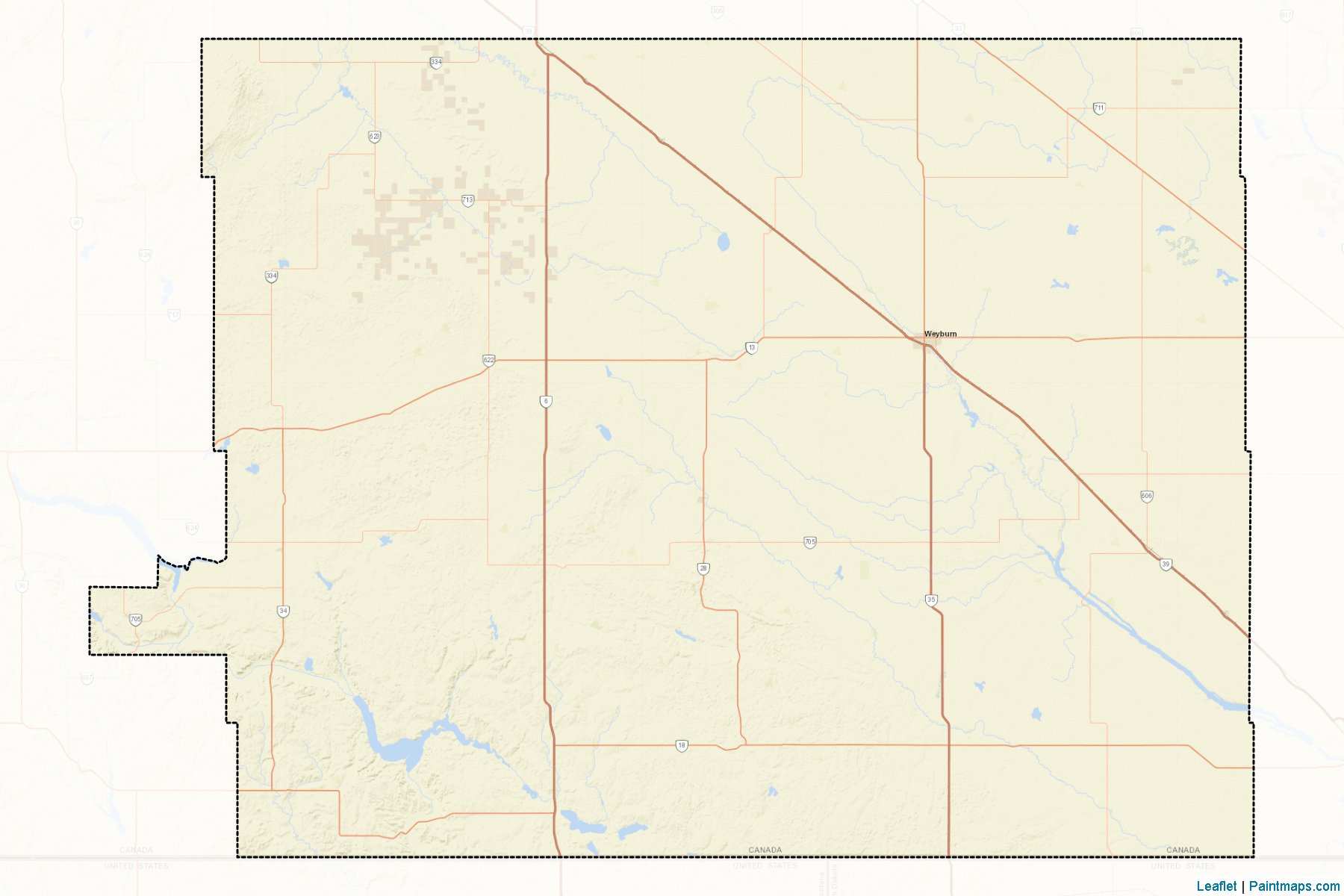 Muestras de recorte de mapas Division No. 2 (Saskatchewan)-2