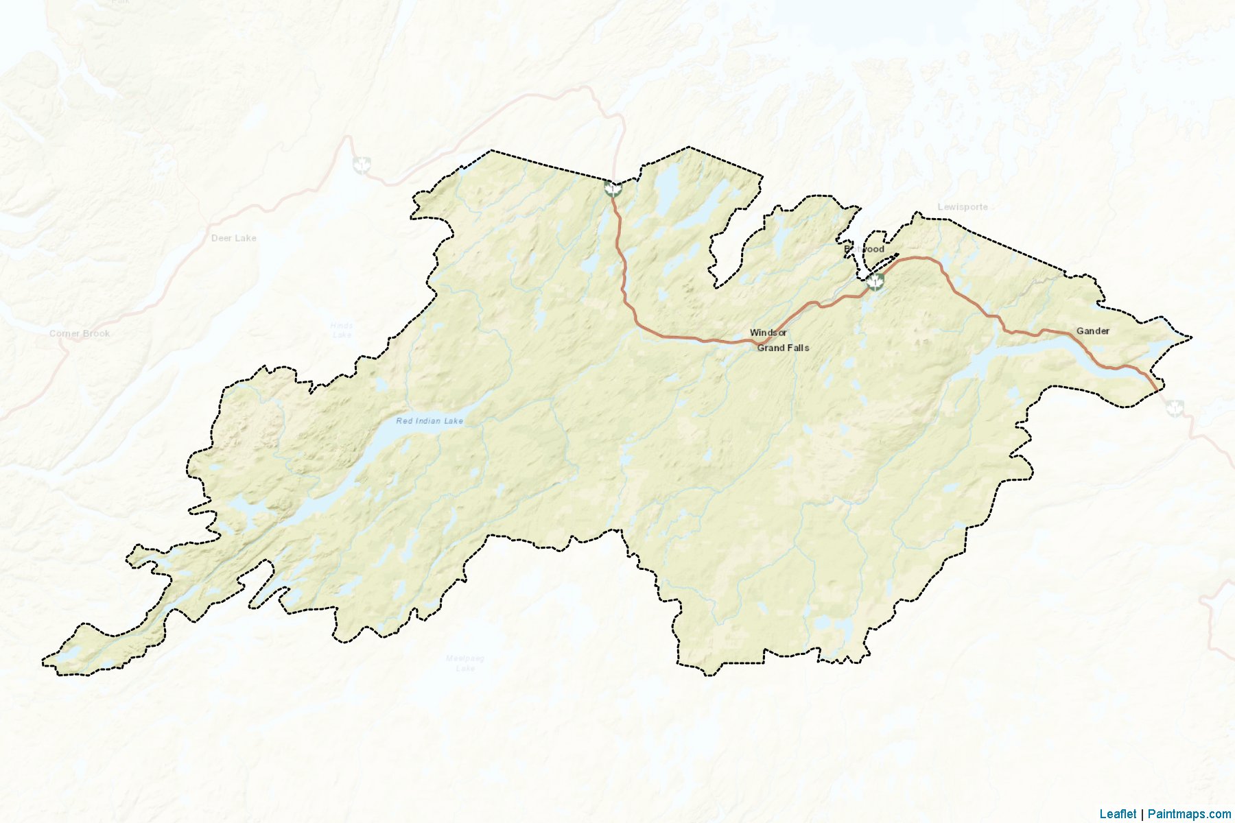 Division No. 6 (Newfoundland ve Labrador) Haritası Örnekleri-2