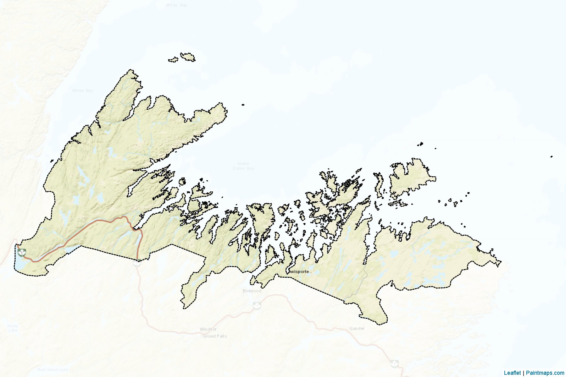 Division No. 8 (Newfoundland ve Labrador) Haritası Örnekleri-2