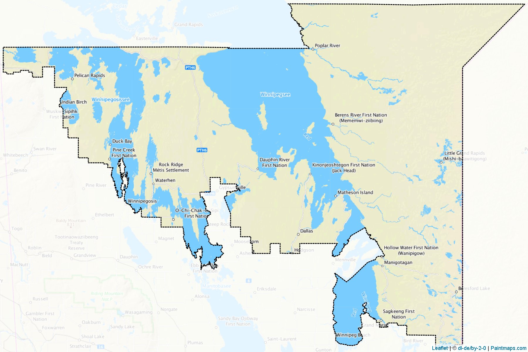 Division No. 19 (Manitoba) Haritası Örnekleri-1