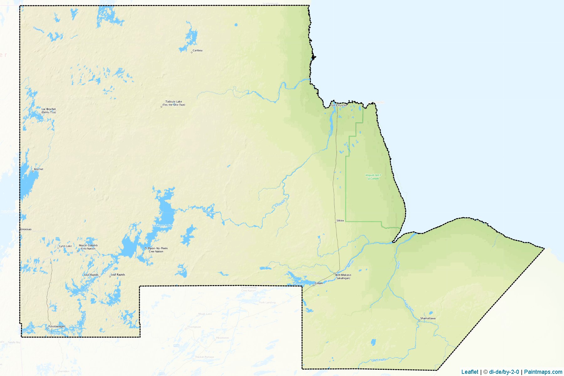 Muestras de recorte de mapas Division No. 23 (Manitoba)-1