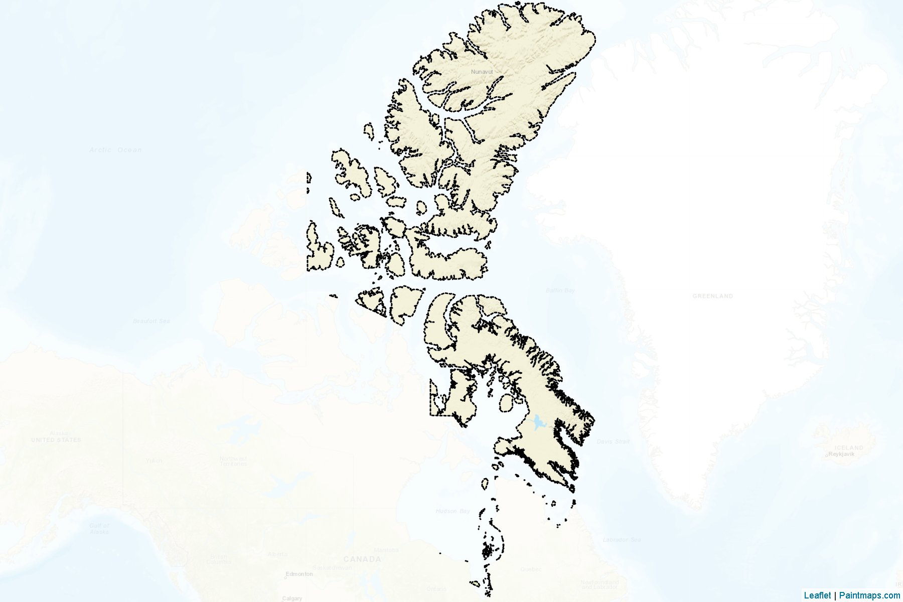 Muestras de recorte de mapas Qikiqtaaluk (Nunavut)-2