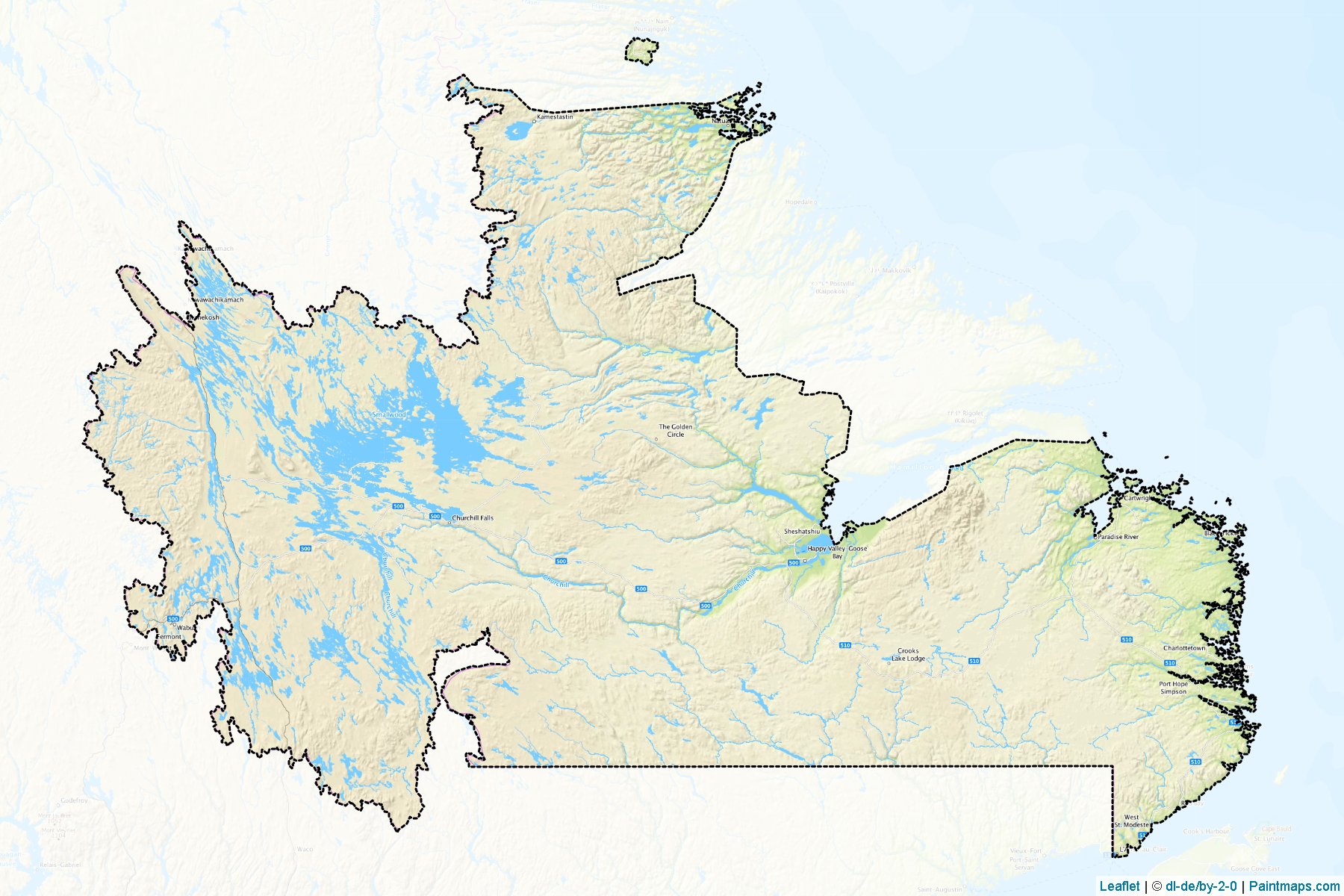 Division No. 10 (Newfoundland ve Labrador) Haritası Örnekleri-1