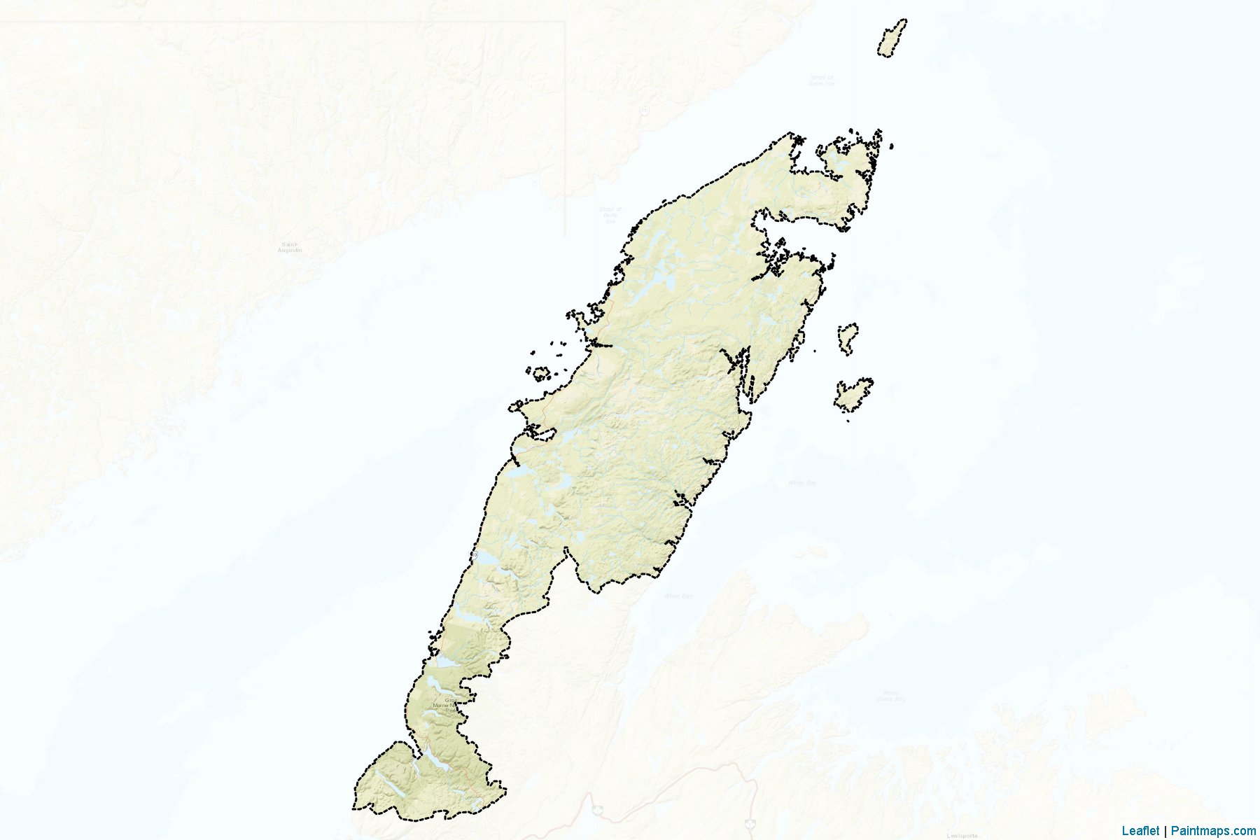 Muestras de recorte de mapas Division No. 9 (Newfoundland and Labrador)-2