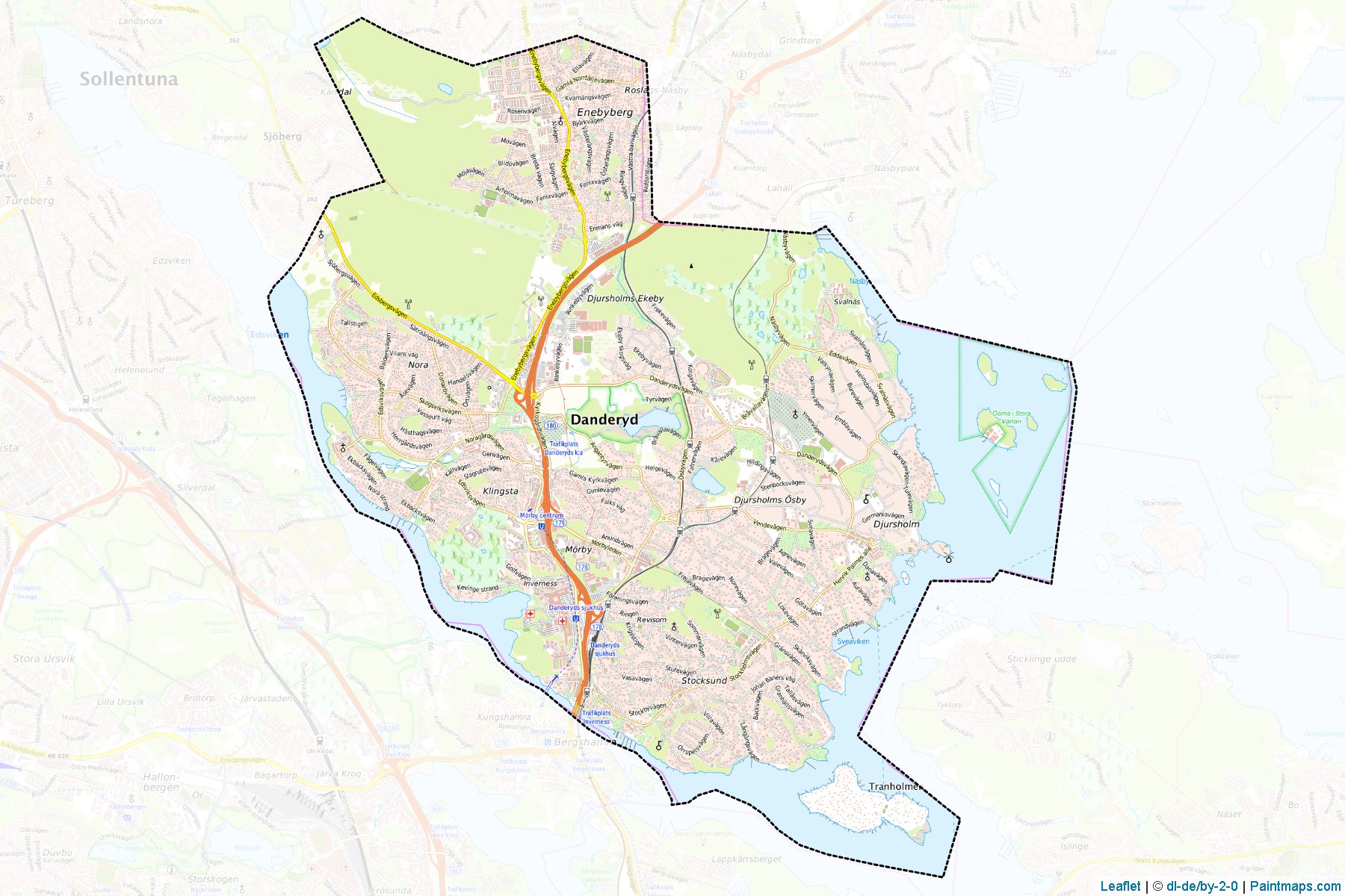 Danderyd (Stokholm ili) Haritası Örnekleri-1