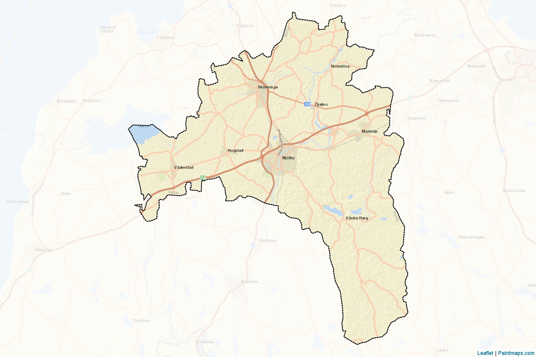 Mjolby (Ostergotland) Map Cropping Samples-2