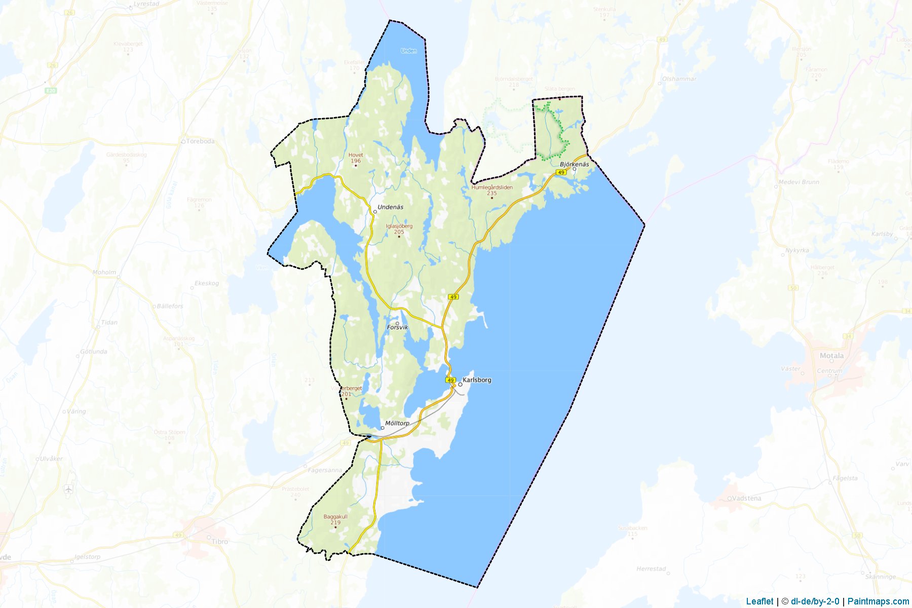 Karlsborg (Västra Götaland ili) Haritası Örnekleri-1