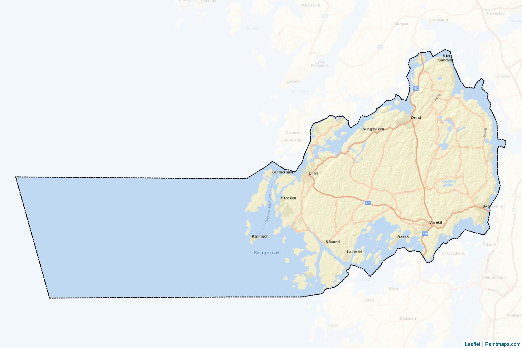 Orust (Vastra Gotaland) Map Cropping Samples-2