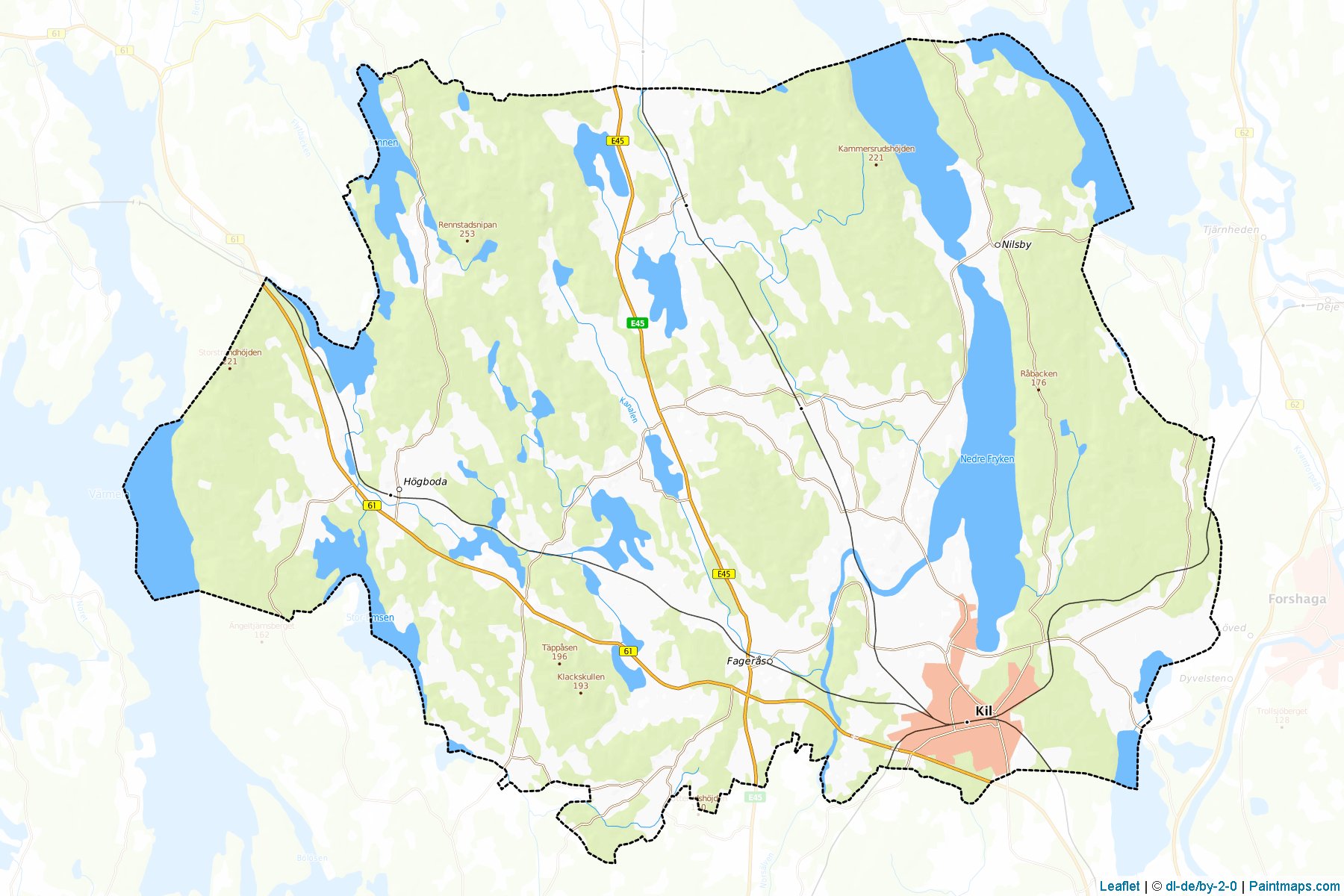 Kil (Värmland ili) Haritası Örnekleri-1