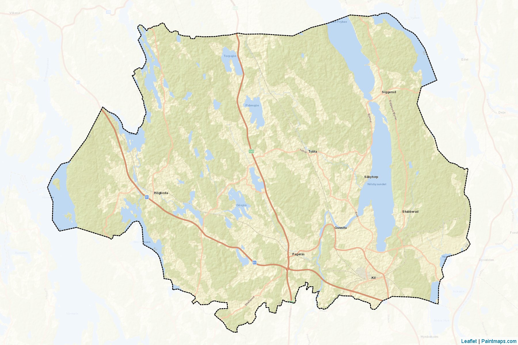 Kil (Värmland ili) Haritası Örnekleri-2