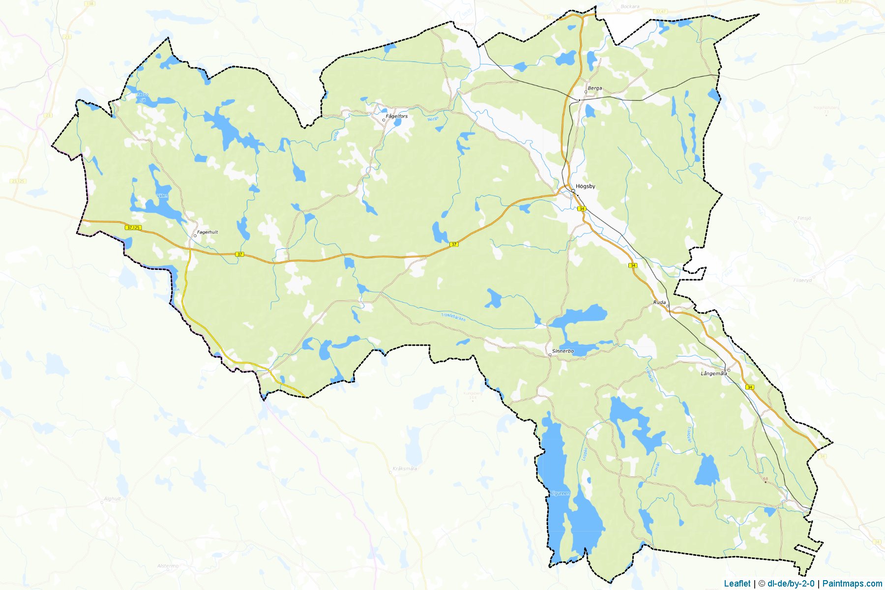 Muestras de recorte de mapas Hogsby (Kalmar)-1