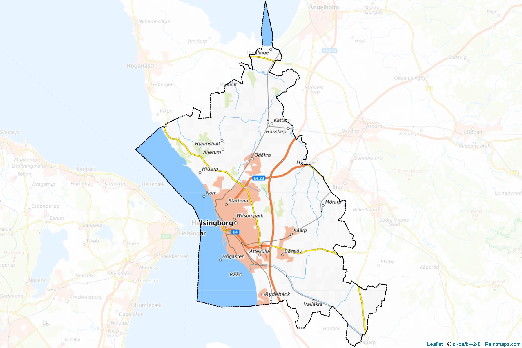 Muestras de recorte de mapas Helsingborg (Scania)-1