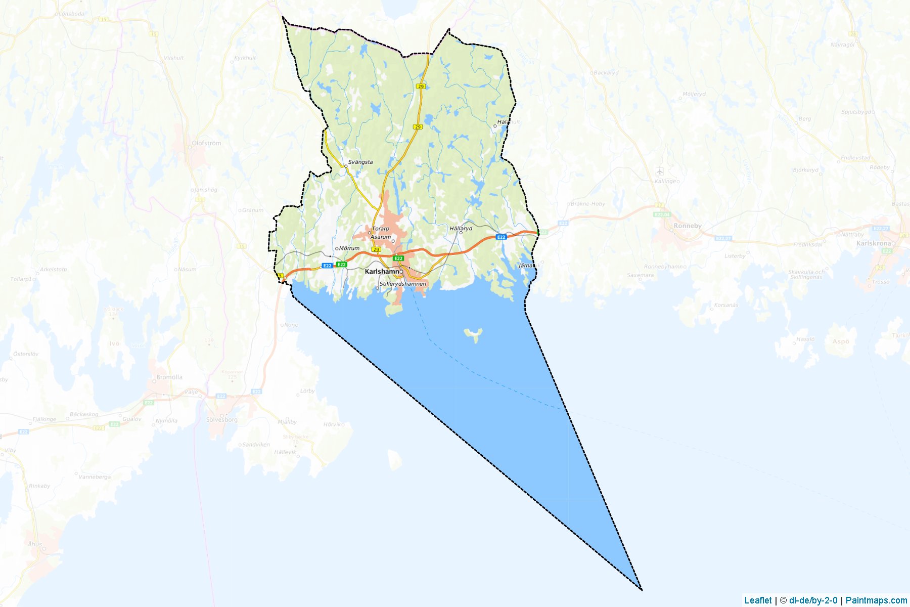 Karlshamn (Blekinge ili) Haritası Örnekleri-1